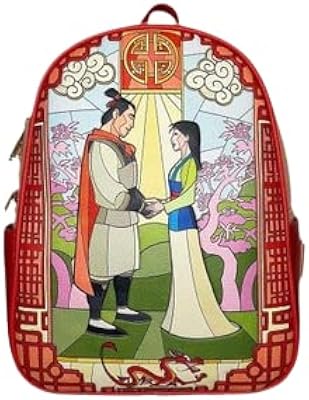迪士尼花木蘭彩色玻璃迷你雙肩背包（獨家）