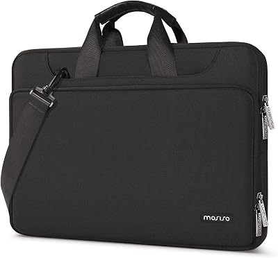 MOSISO 360° 全方位保護筆記型電腦單肩包，適用於 MacBook Pro 16 吋（2023-2019 年 M2 A2780、M1 A2485、Pro/Max A2141/Pro 15 A1398）以及 15-15.6 吋筆記型電腦，配有同色內膽和肩帶，