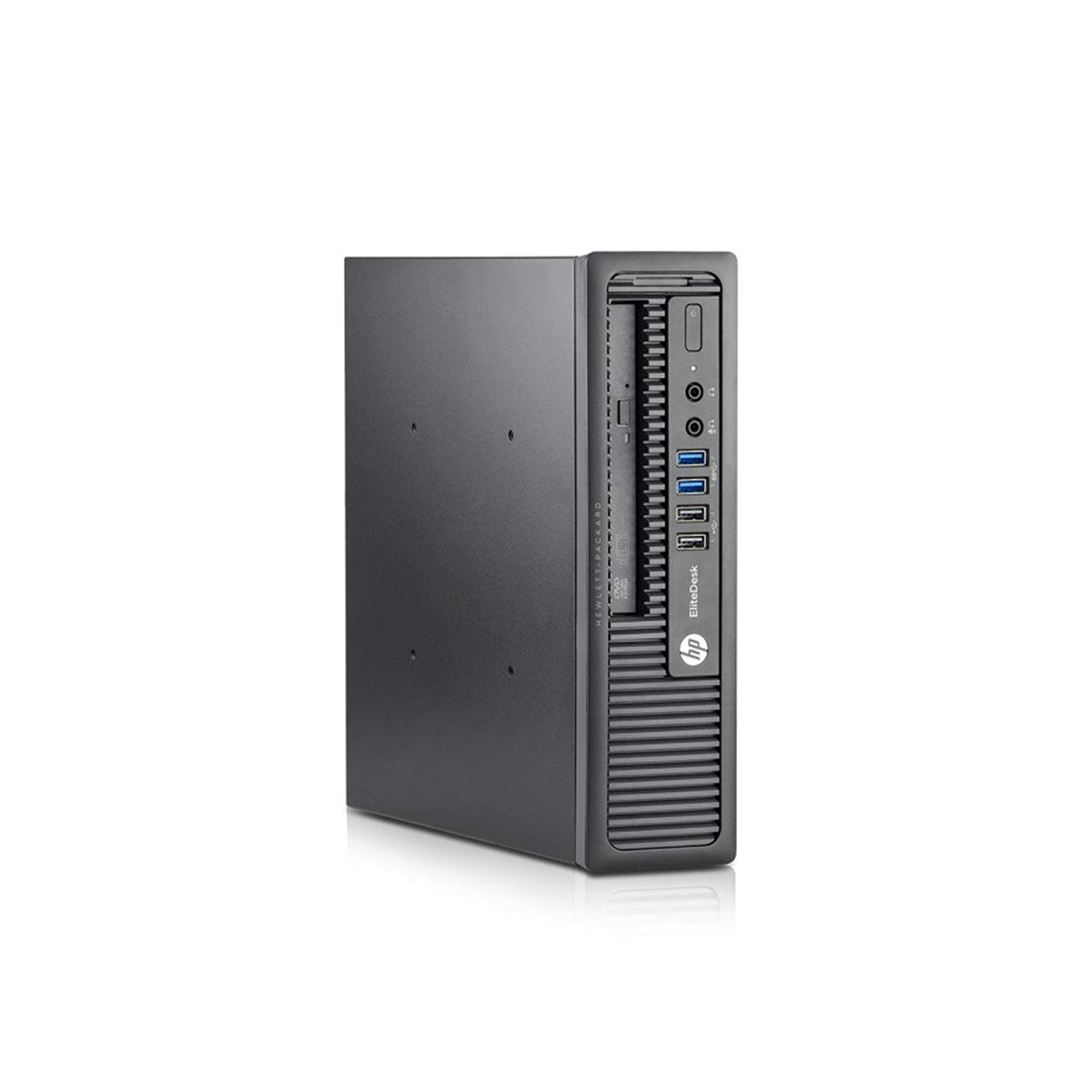 HP EliteDesk 800 G1 USFF 桌上型電腦 - 英特爾酷睿 i5-4570S 2.9GHz 8GB 500GB 硬碟 DVD燒錄機 Windows 10 專業版（翻新機）