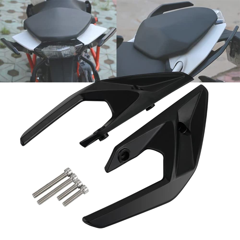 NICECNC 黑色後座乘客扶手，相容於 KTM 390/125/250 Duke 2017 2018 2019 2020 2021 2022 2023，鋁合金摩托車把手