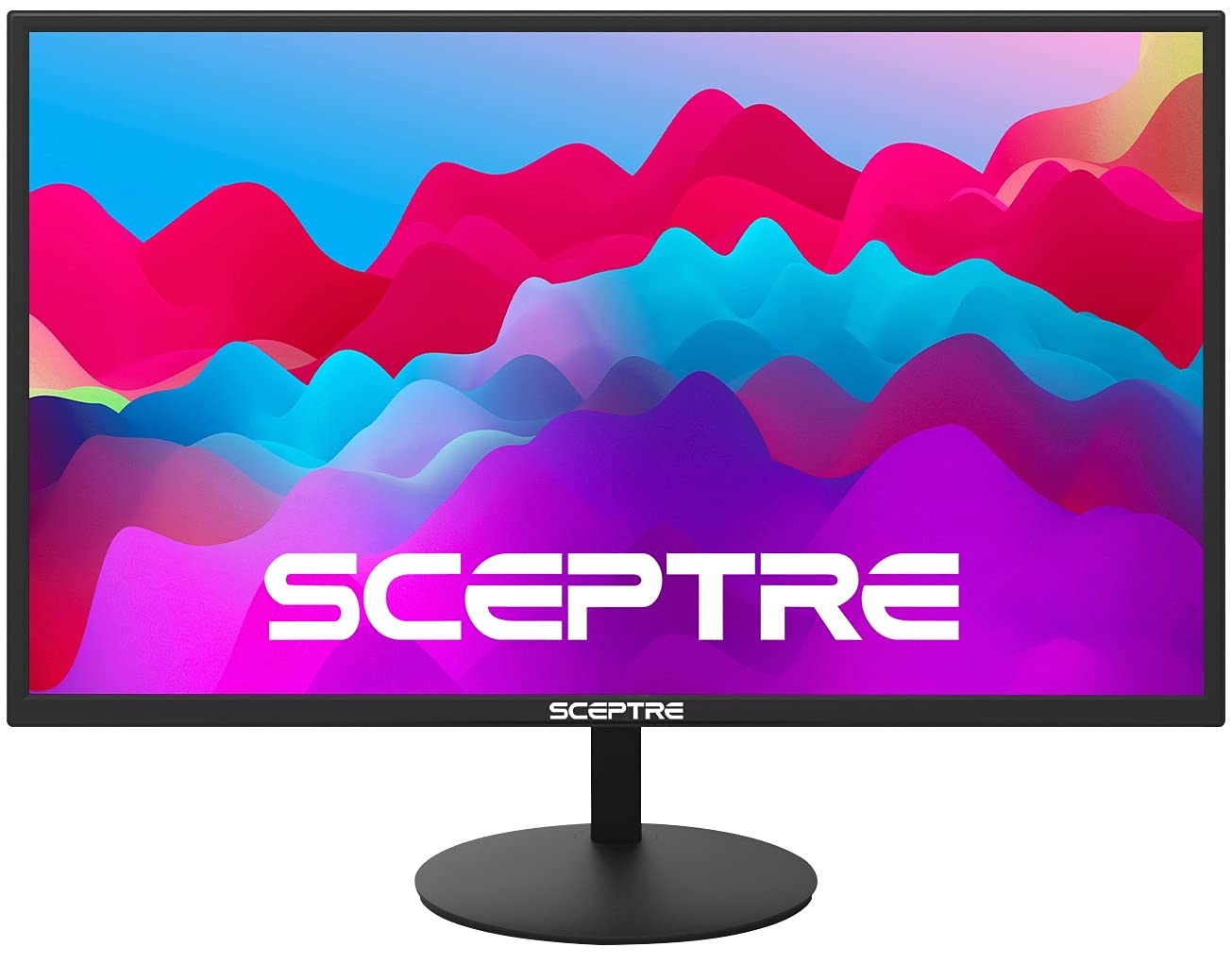 Sceptre 27吋全高清LED遊戲顯示器，75Hz刷新率，配備2個HDMI和VGA接口，內建揚聲器，超薄金屬黑色外殼