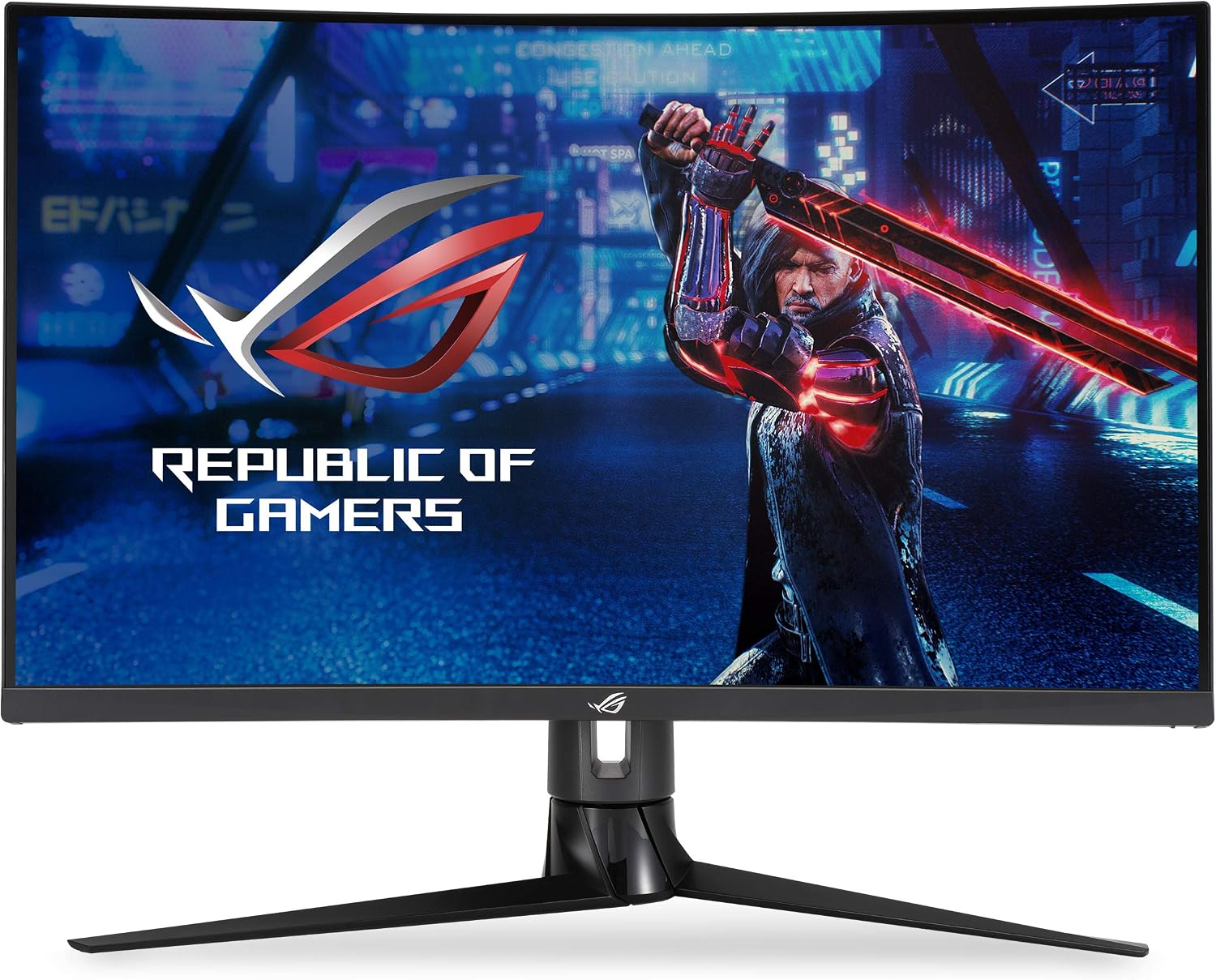 華碩 ROG Strix 31.5 吋 1440P 曲面遊戲顯示器 (XG32VC)，QHD (2560 x 1440) 解析度，170Hz 更新率，1ms 反應時間，支援 Extreme Low Motion Blur Sync 和 FreeSync Premium Pro 技術，配備 HD、Display 23.Display Type 25 月 Pro 技術，配備？色域。
