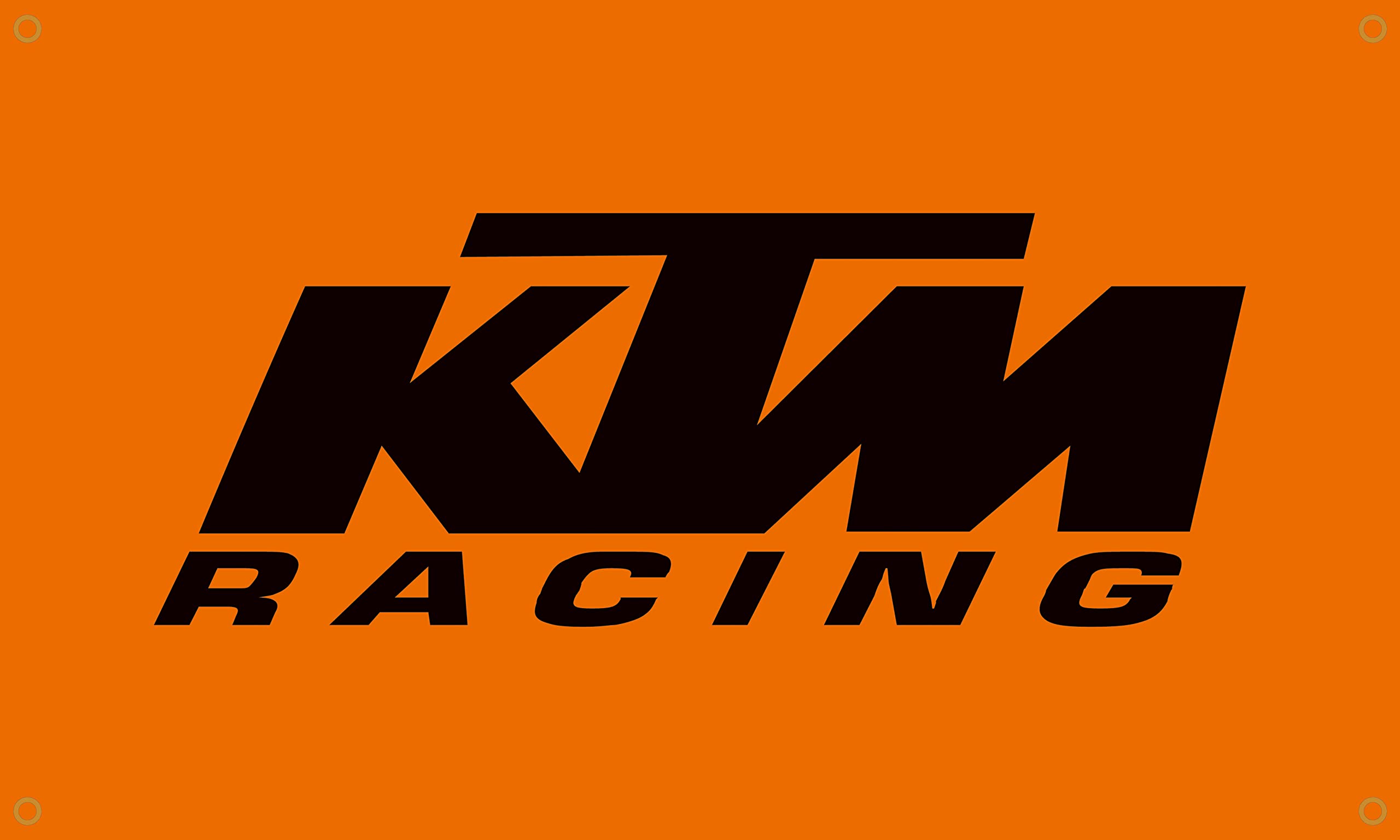ARTOOM 汽車旗幟，紅牛 KTM 摩托車賽車 3x5 英尺橫幅，卡扣式旗幟工具，100% 聚酯