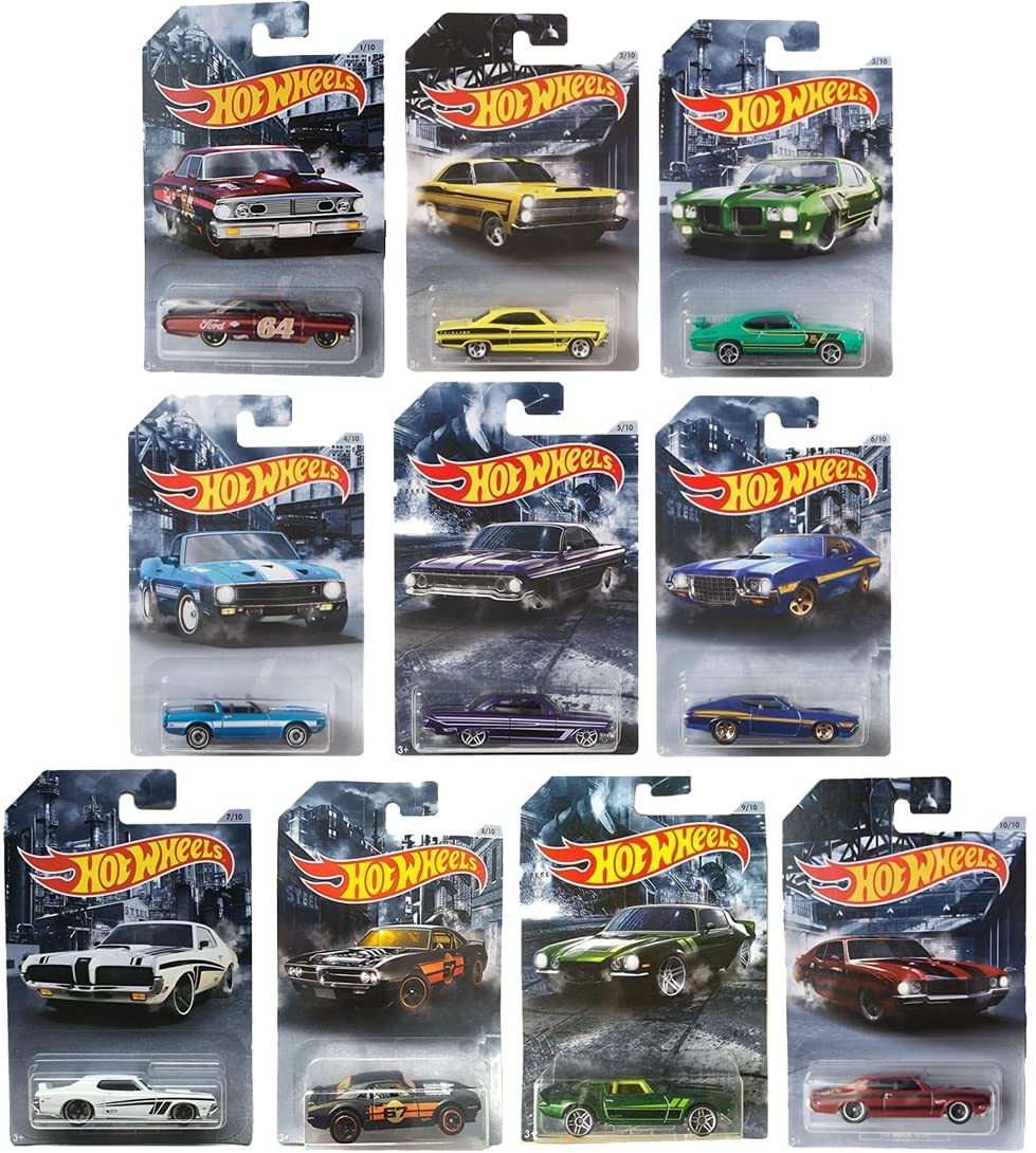 Hot Wheels 2020 美國鋼鐵肌肉車系列 10 輛合金車模套裝