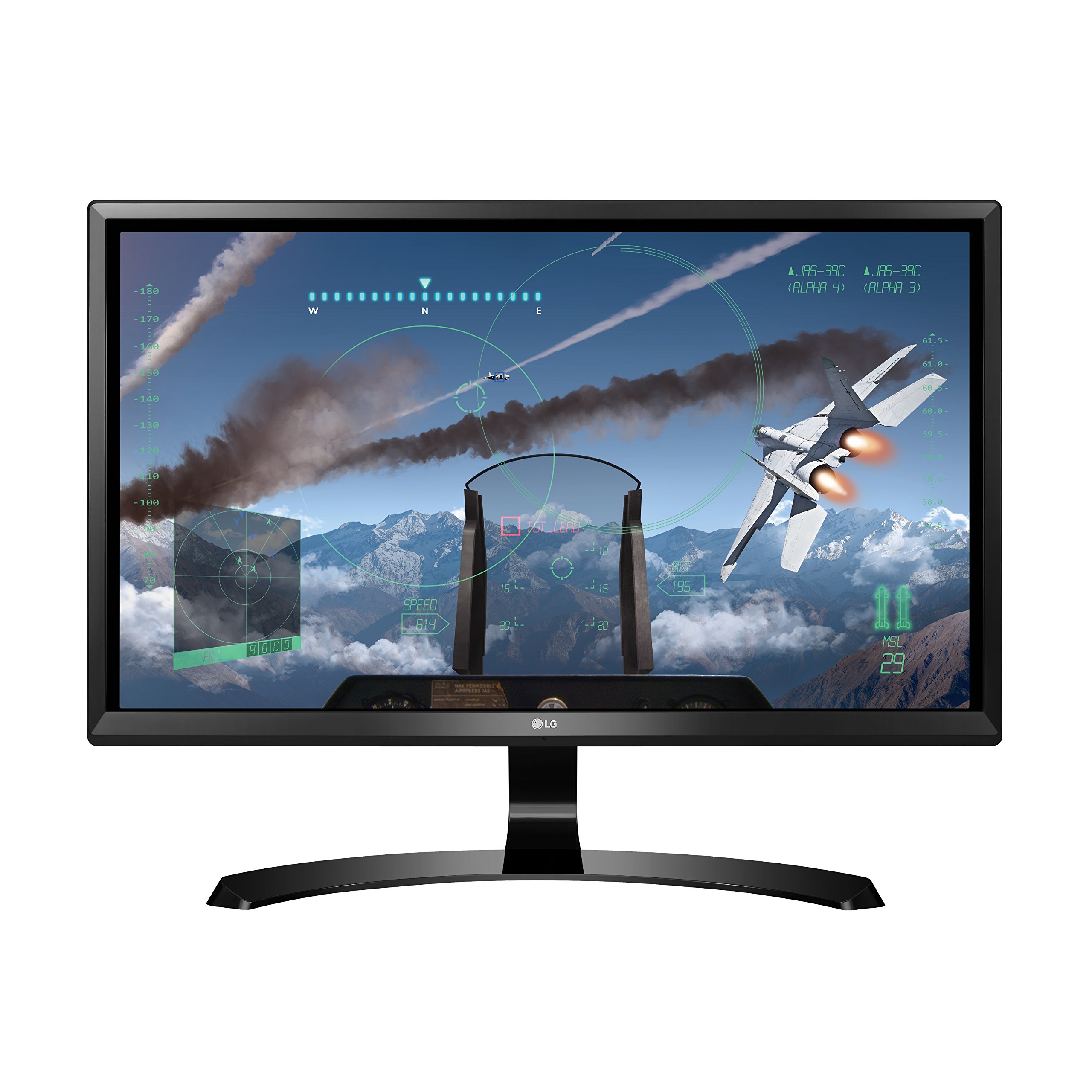 LG 24UD58-B 顯示器，24 吋 4K 超高清 (3840 x 2160) IPS 顯示屏，支援 FreeSync、螢幕控制、分割畫面 2.0、遊戲模式和黑色穩定器 - 黑色