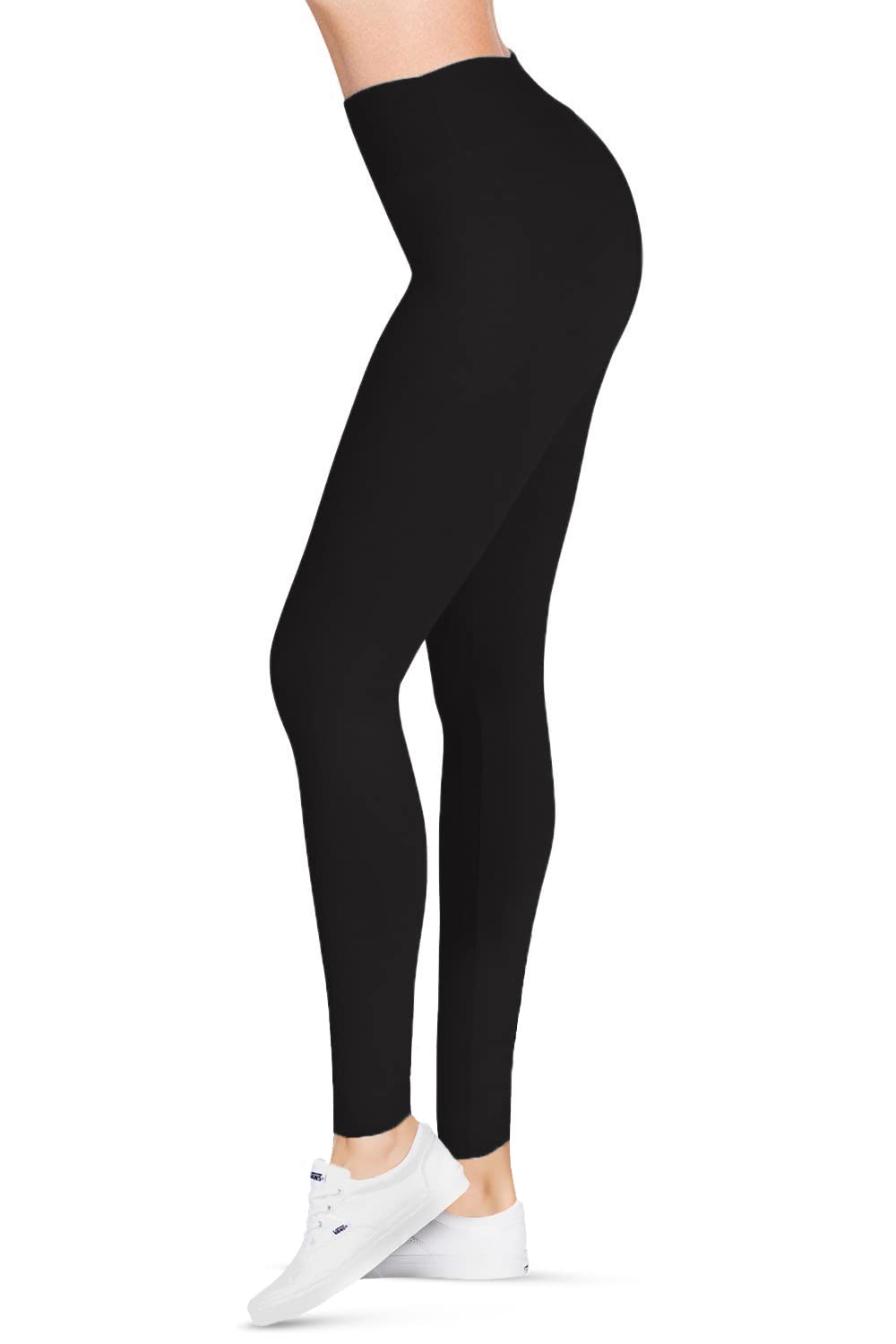 女士高腰緊身褲 - 七分褲和長款緊身褲