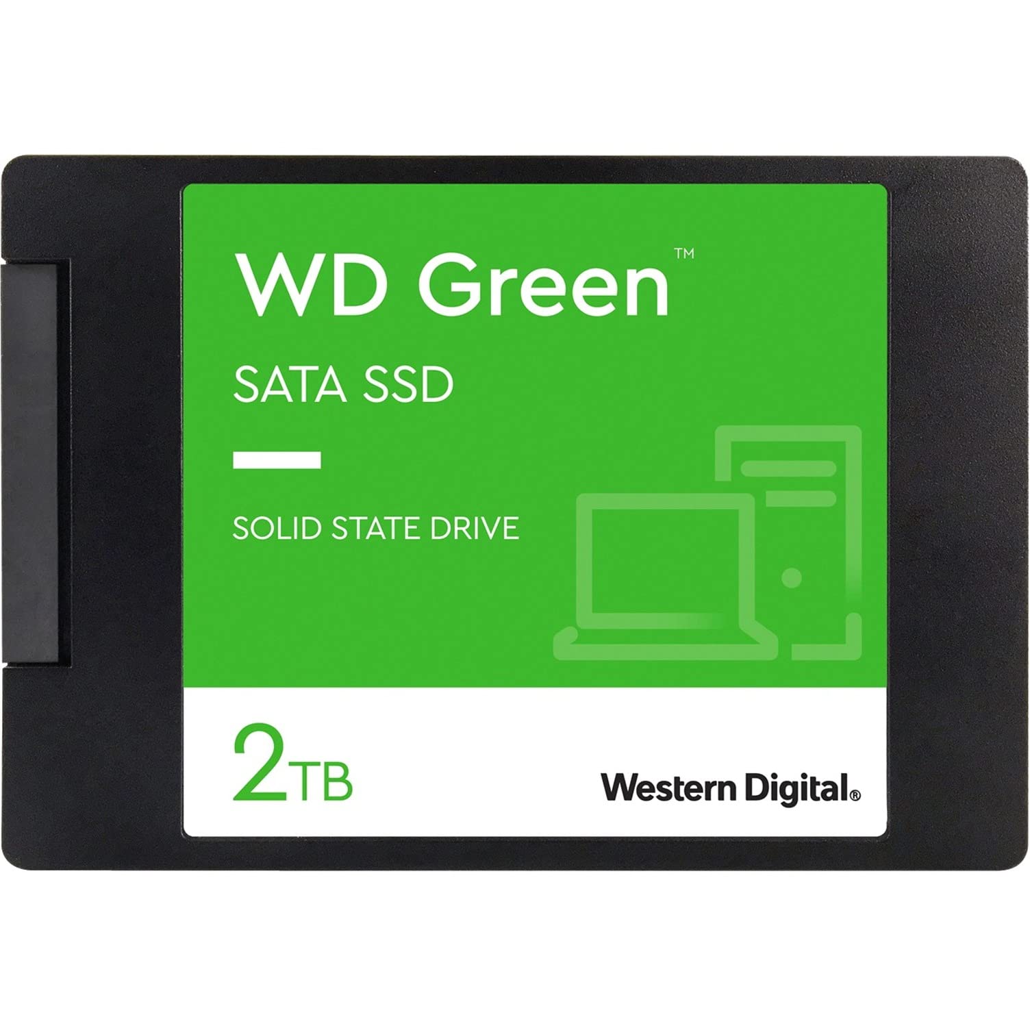 西部資料 2TB WD Green 內建 PC 固態硬碟 - SATA III 6 Gb/s，2.5 吋/7 毫米，最高 550 MB/s 讀取速度 - WDS200T2G0A