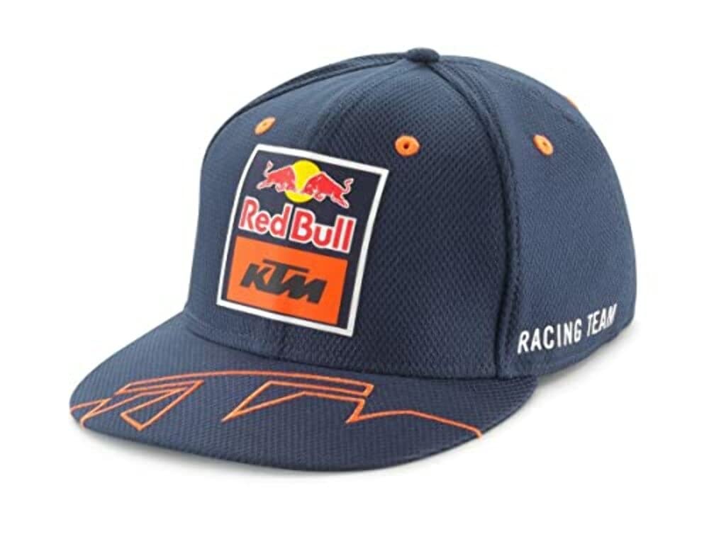 KTM 獨家紅牛車隊復刻版平沿帽，New Era 出品，深藍橙色