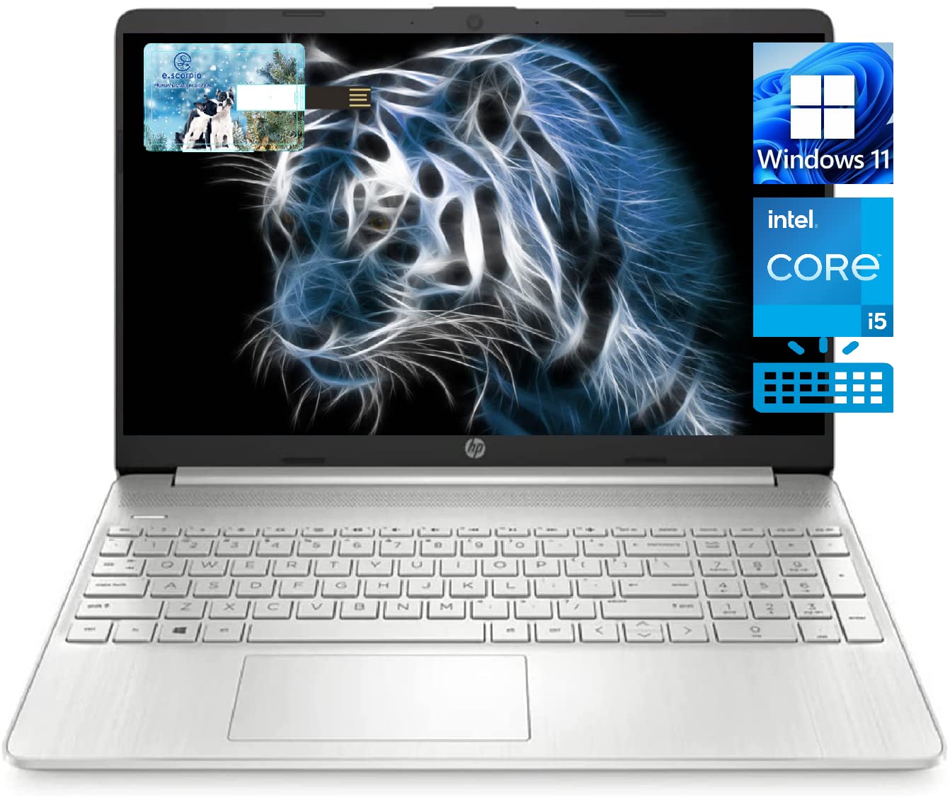 2022 年惠普 Pavilion 17.3 吋 IPS 全高畫質筆記型電腦，搭載英特爾酷睿 i5-1135G7 處理器（效能優於 i7-1065G7），配備英特爾 Iris Xe 顯示卡、16GB 記憶體、1TB PCIe 固態硬碟、背光鍵盤、續航力 5.