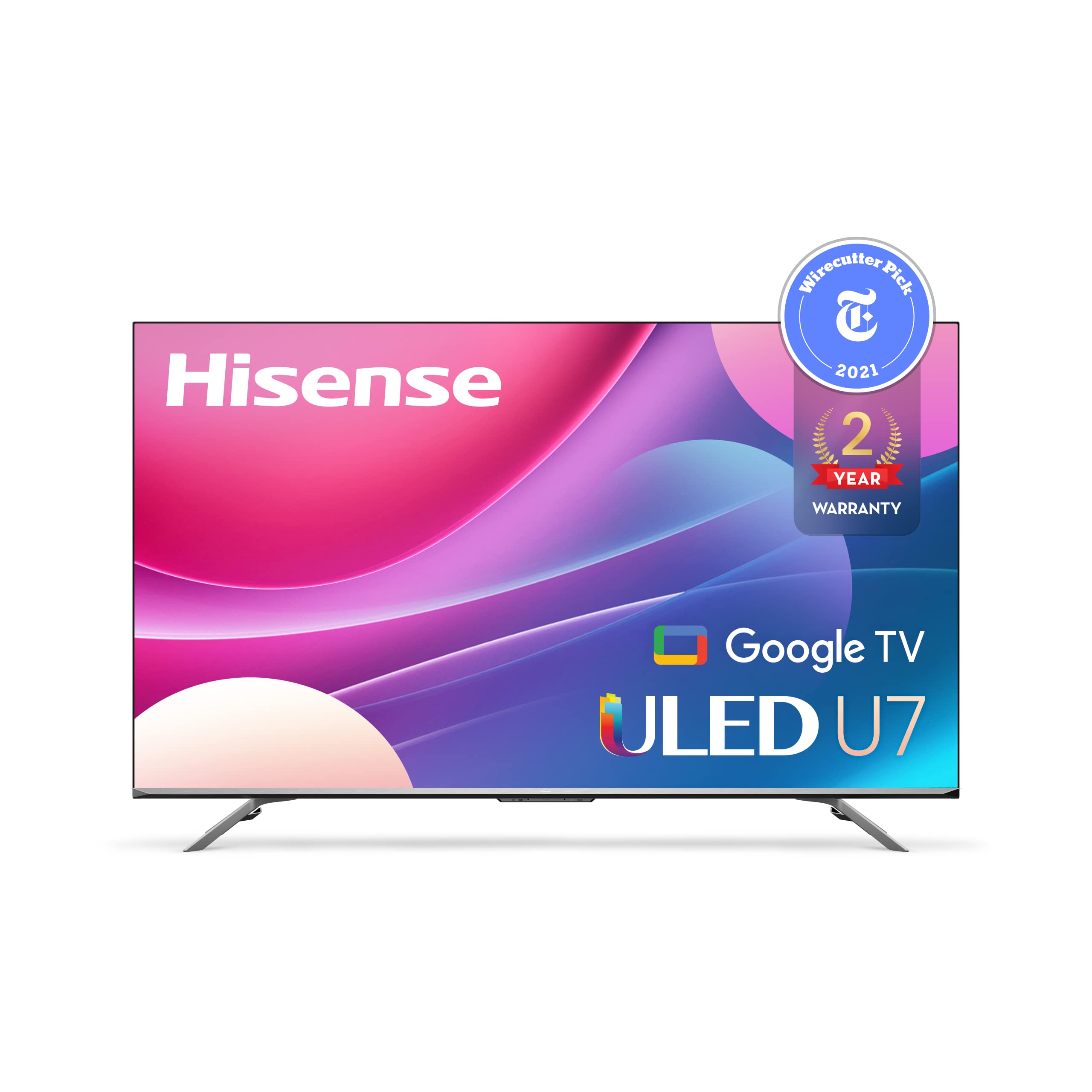 海信 ULED Premium U7H QLED 系列 55 吋量子點 Google 4K 智慧電視（55U7H，2022 年）
