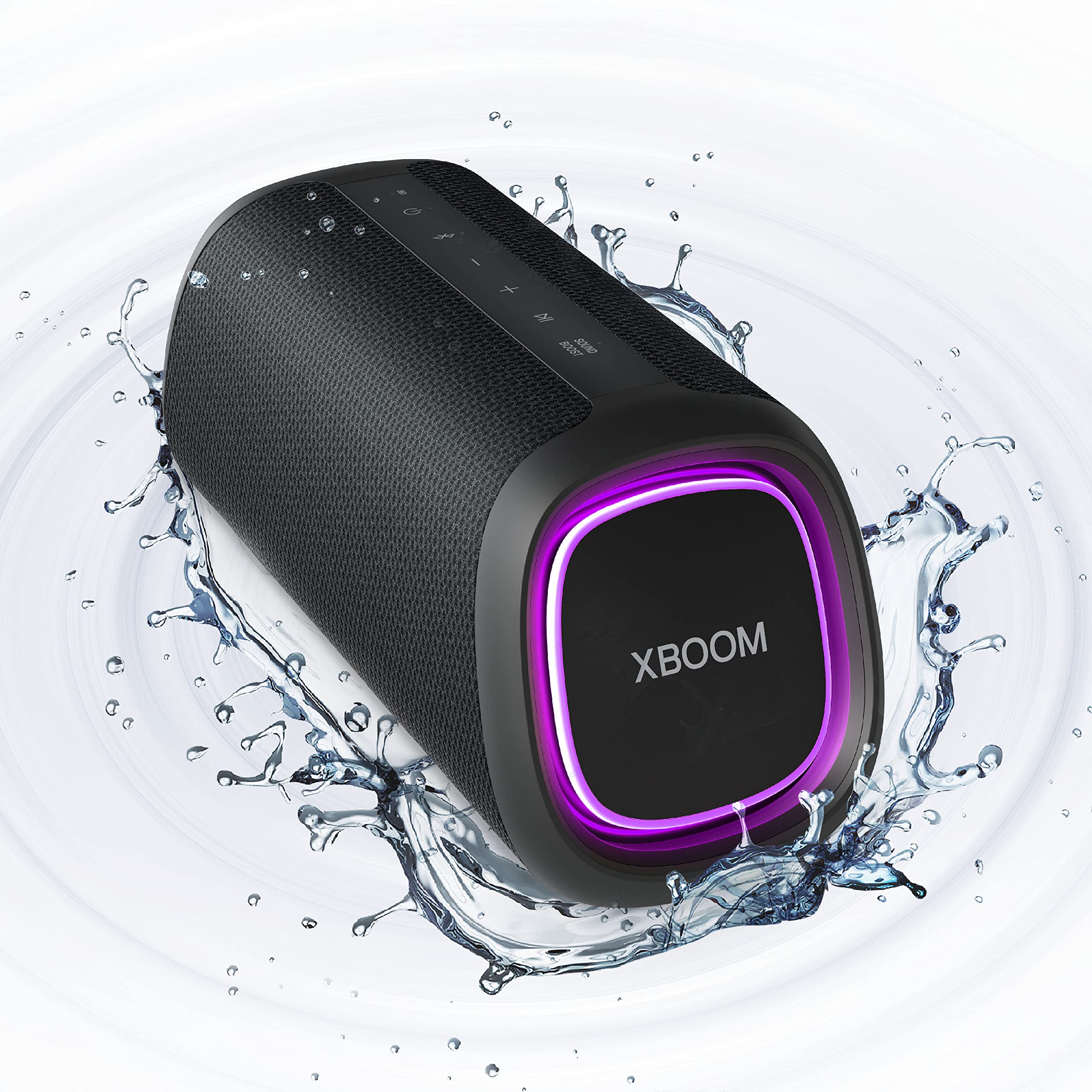 LG XBOOM Go 手提式藍牙音箱 XG5QBK - LED 燈光，電池續航力長達 18 小時，黑色