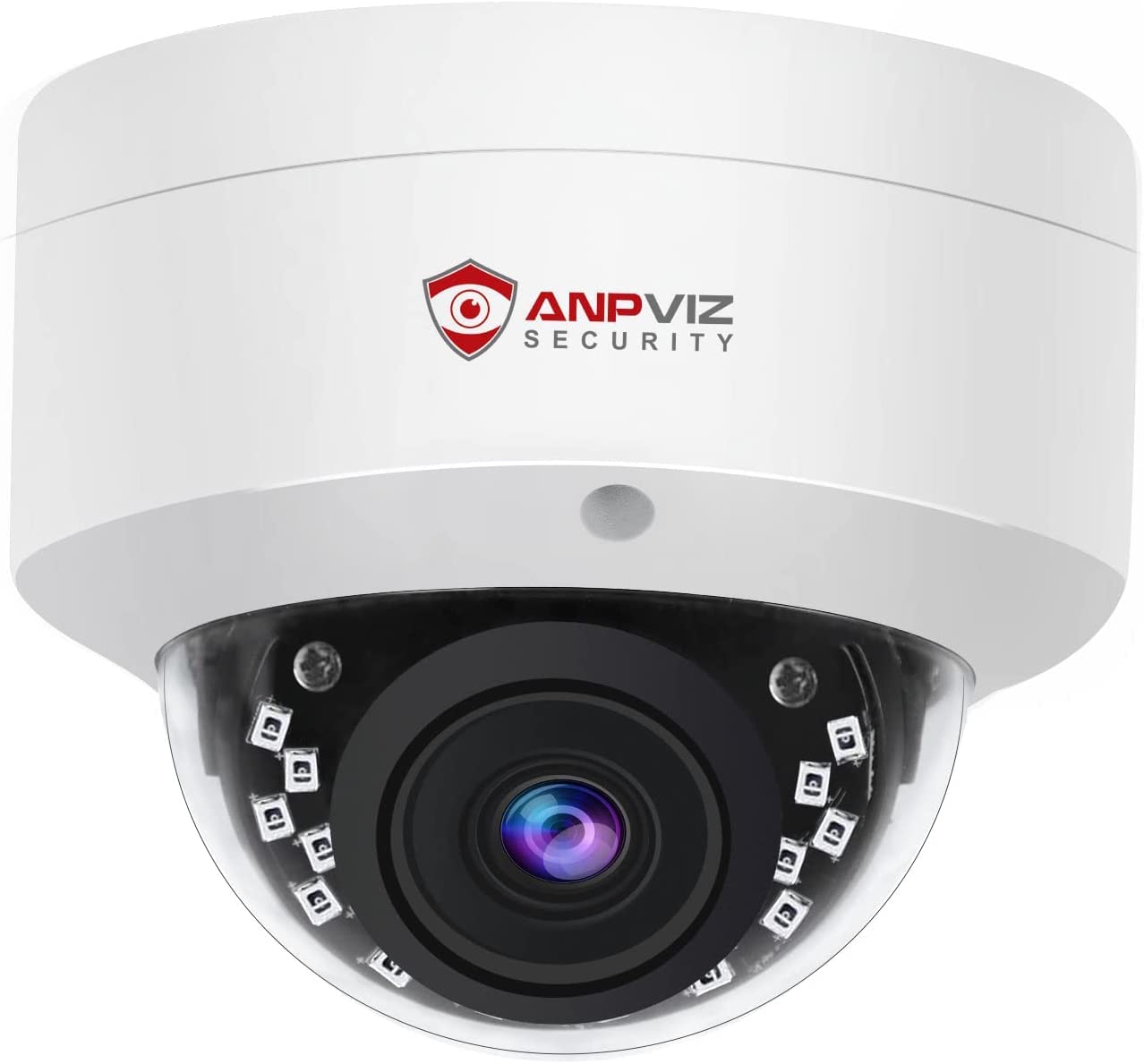 Anpviz 6MP PoE IP 半球攝影機，附麥克風/音頻，智慧人/車偵測 IP 安全攝影機，戶外，夜視 98 英尺，防水防塵 IP66，2.8mm 廣角 #IPC-D260W-S（非 PTZ）
