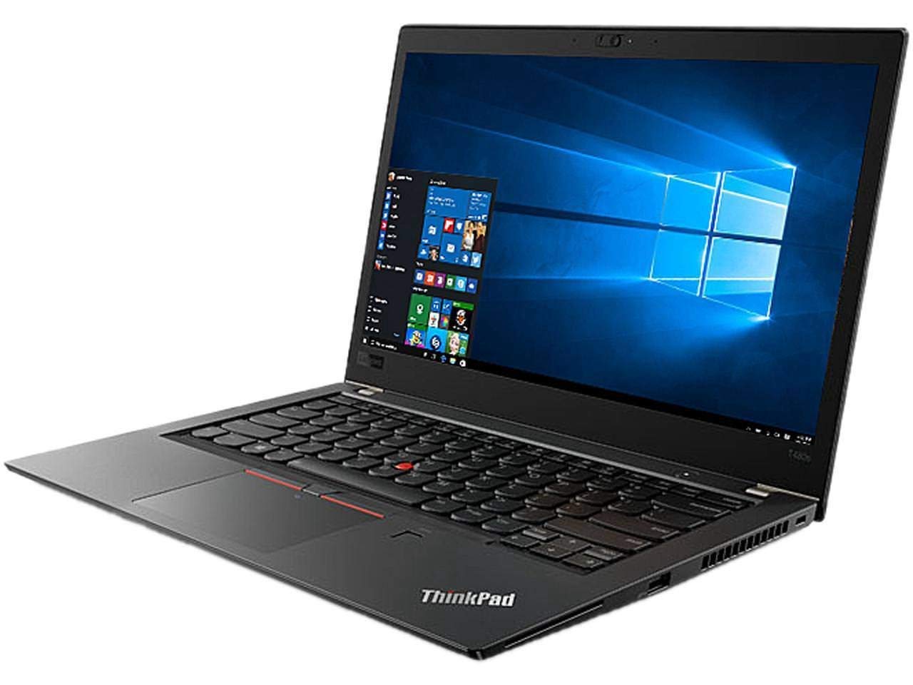 聯想ThinkPad T480s筆記型電腦，14吋IPS全高清(1920x1080)霧面屏，英特爾酷睿i7-8650U處理器（4.20 GHz），24GB內存，512GB固態硬碟，指紋辨識器，支援Windows 10版專業，黑色，翻新機