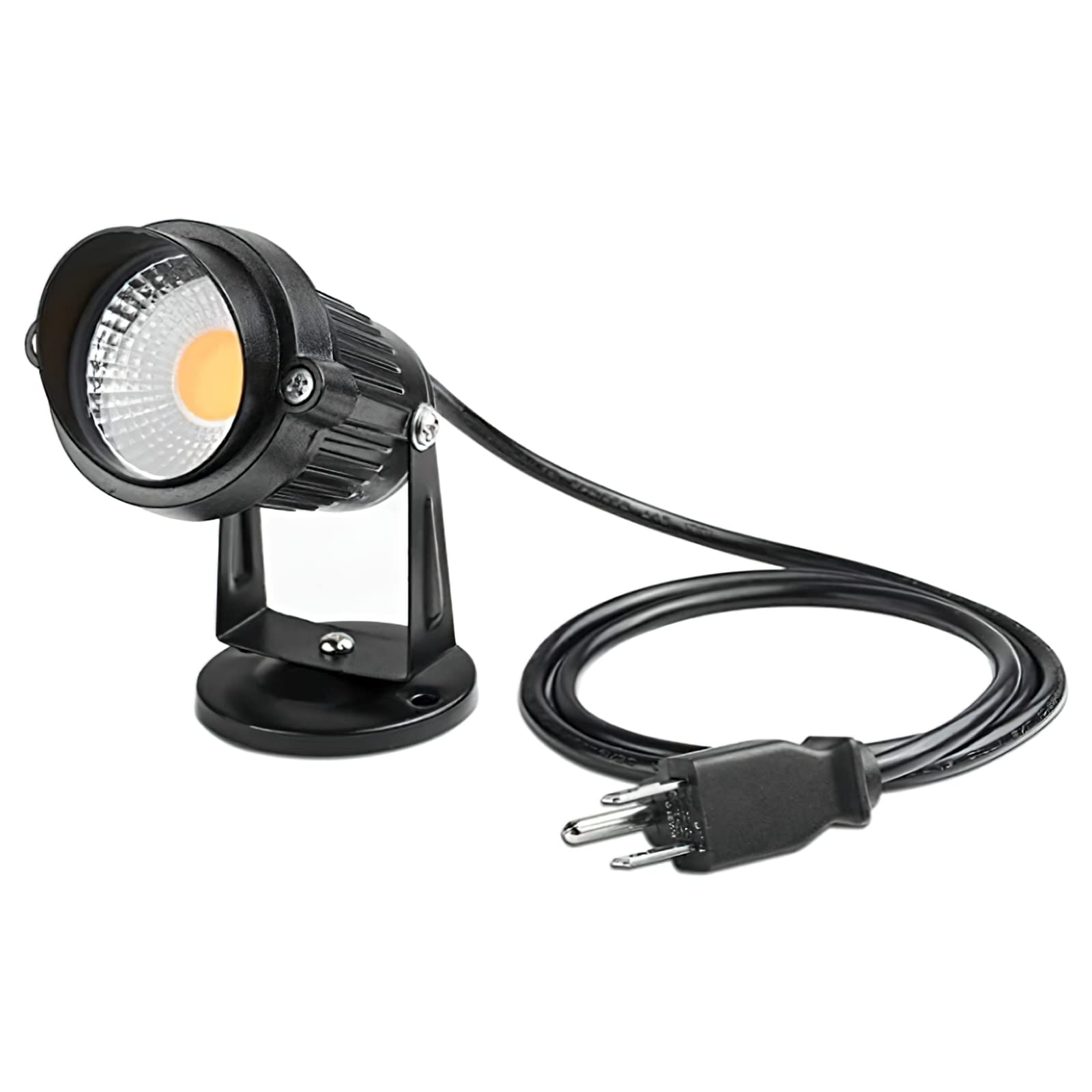 Lemonbest LED景觀上下照明燈 5W 白色 LED 裝飾射燈 110V 帶插頭，適用於室內外庭院台階牆壁照明（暖白光）（無地插）
