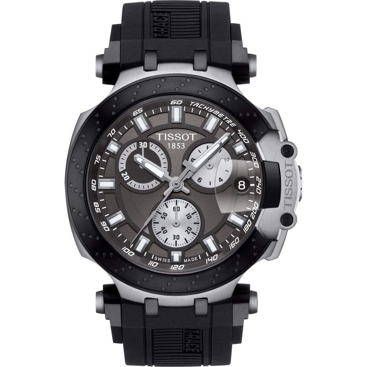 男士 T-Race Chrono 石英不鏽鋼休閒腕錶 黑色 T1154172706100