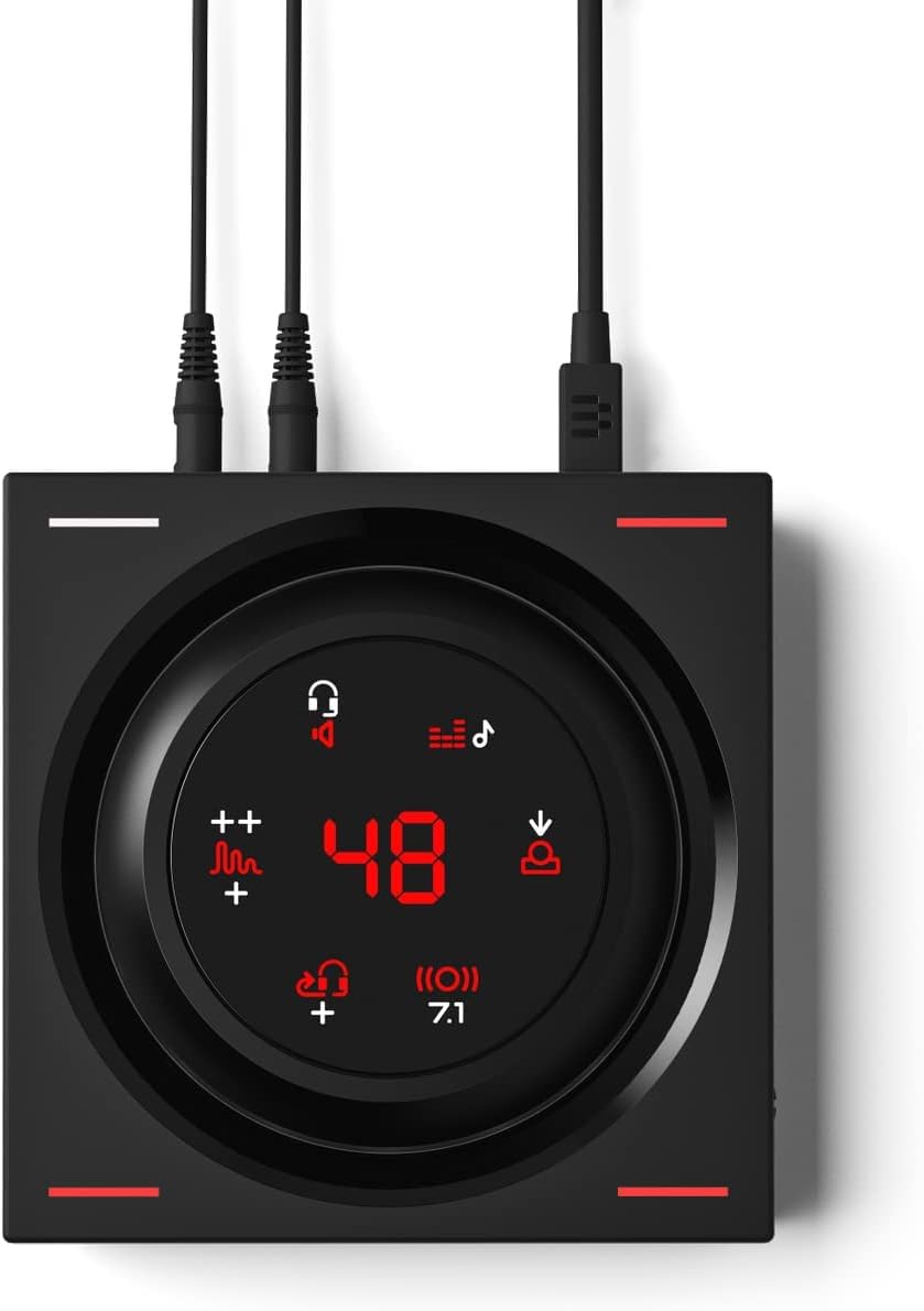EPOS GSX 1000 第二版 DAC 耳放/外接 USB 音效卡，支援 7.1 環繞音效、側音、遊戲 DAC 和均衡器，並配備耳機擴大機，相容於 Windows、Mac、筆記型電腦和桌上型電腦。