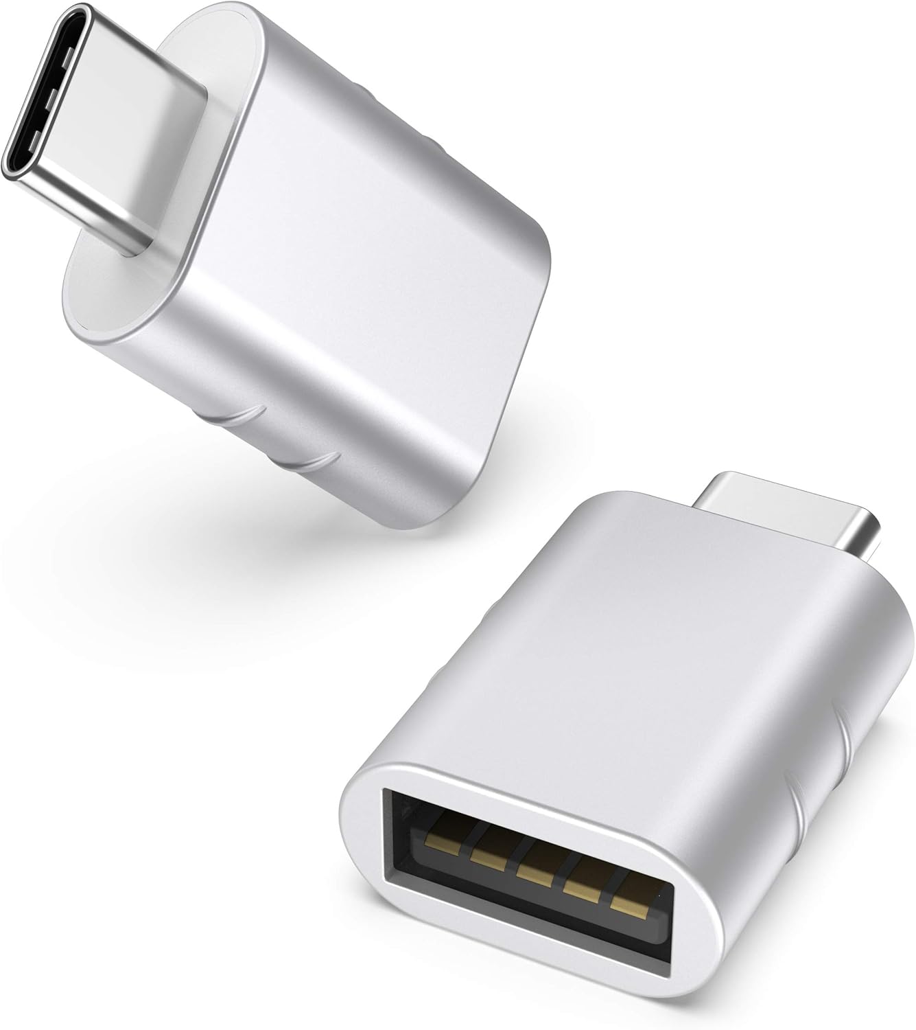 Syntech USB-C 轉 USB 轉接器 [2 件裝] USB-C 公頭轉 USB3 母頭轉接器，相容於 MacBook Pro 2021、iMac 2021、iPad mini 6、iPad Pro 2021、MacBook Air 2022、Surface 及其 Pro 8/X Go他型號