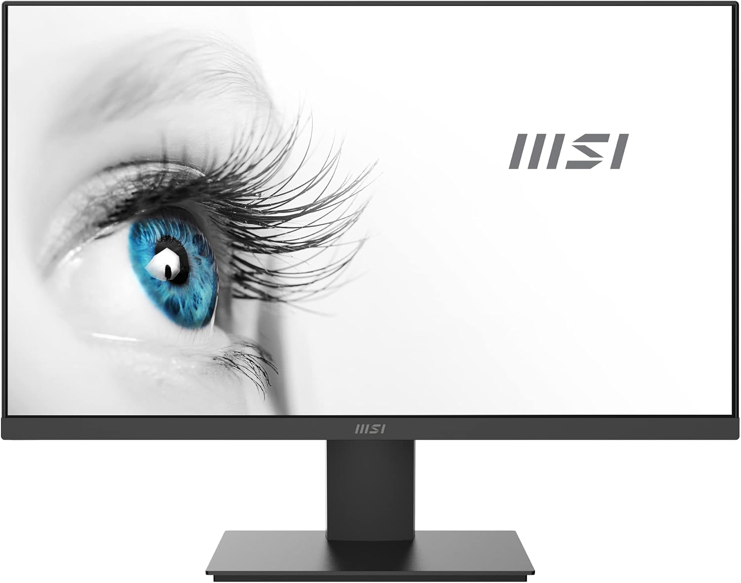 MSI Pro MP241X，24英寸，1920 x 1080 (FHD) 分辨率，VA面板，75Hz刷新率，TUV認證護眼功能，5毫秒響應時間，HDMI接口，支援傾斜調節