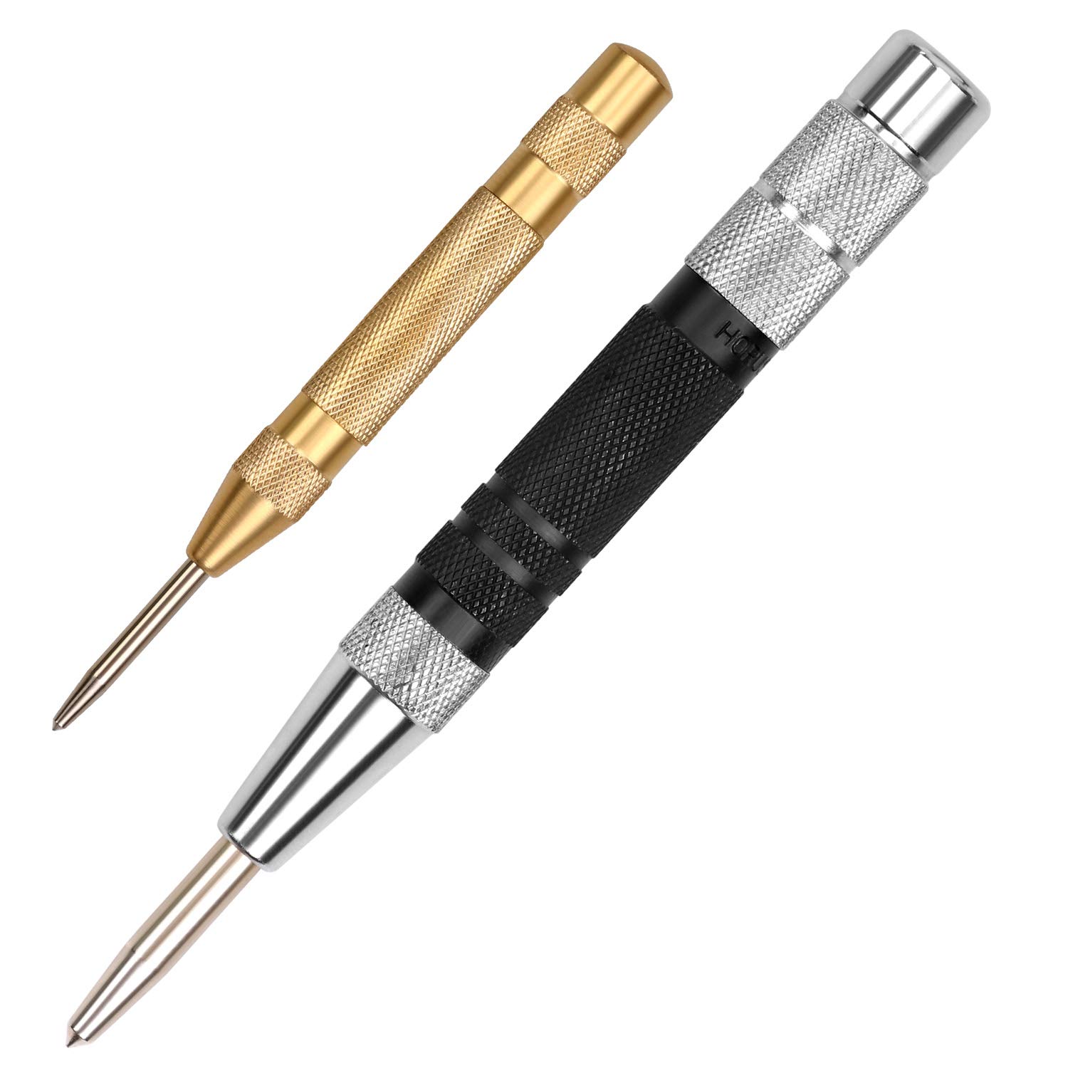 HORUSDY 2 件裝超強 6 吋自動中心沖孔器，可調式衝擊力，中心沖孔器