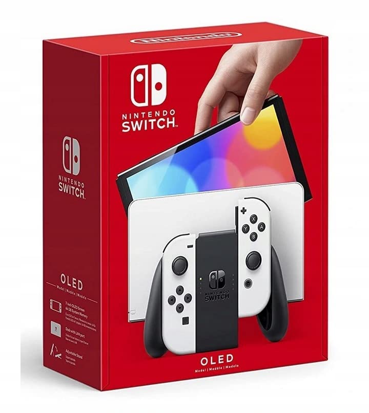 Nintendo Switch – OLED 顯示器版本，搭配白色 Joy-Con 手柄