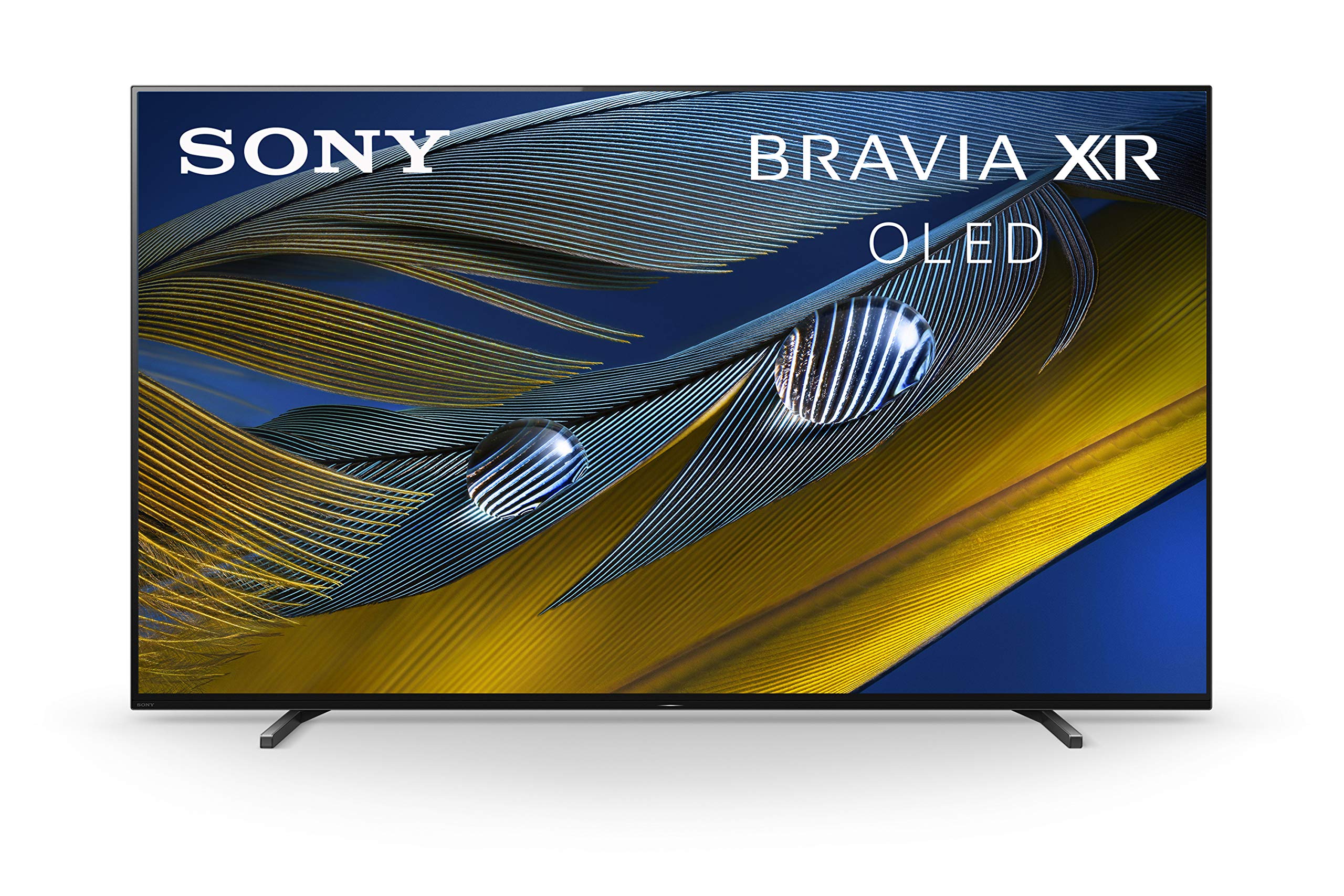 Sony A80J 65 吋電視：BRAVIA XR OLED 4K 超高清智慧 Google 電視，支援杜比視界 HDR 和 Alexa，型號 XR65A80J - 2021 年款，黑色