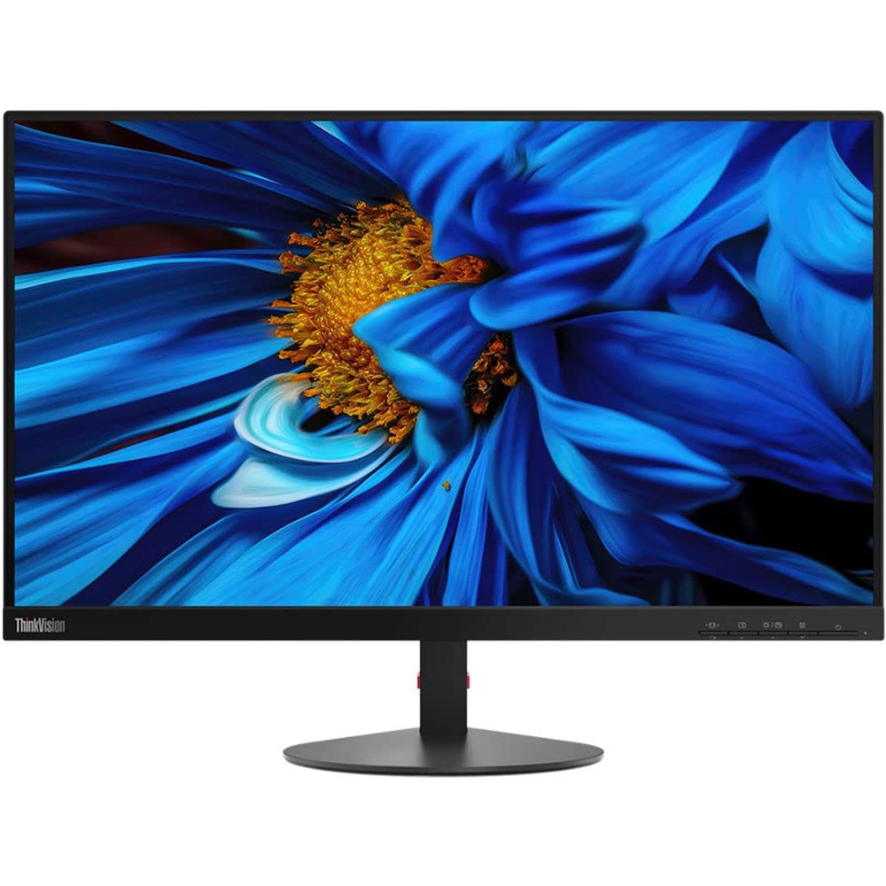 聯想 ThinkVision S24e 23.8 吋全高清 WLED 背光液晶顯示器，解析度 1920 x 1080，1670 萬色，支援 FreeSync，配備 HDMI 和 VGA 接口，烏木黑配色。