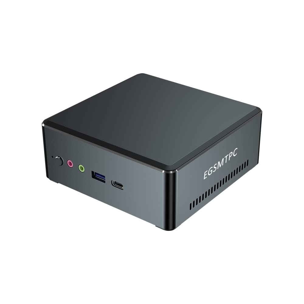 EGSMTPC AMD迷你電腦 Ryzen 2200U 2700U 3550H Windows 10 專業版，迷你遊戲電腦 16GB DDR4 512GB M.2 NVME SSD，HDMI DP Type-C AC WiFi BT（16GB DDR4 內存，512GB 70 RySD，