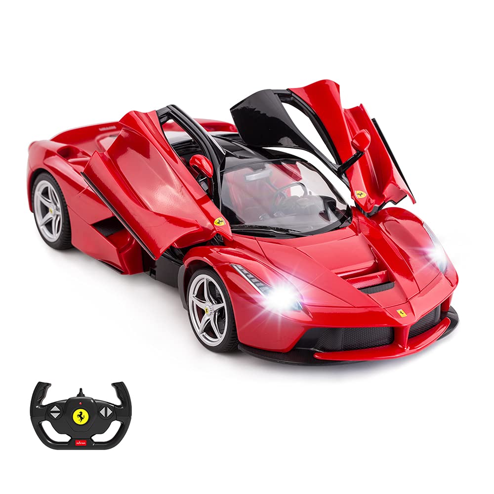 Rastar遙控車 | 1/14比例法拉利LaFerrari無線遙控玩具車模型，適合男孩和兒童，紅色