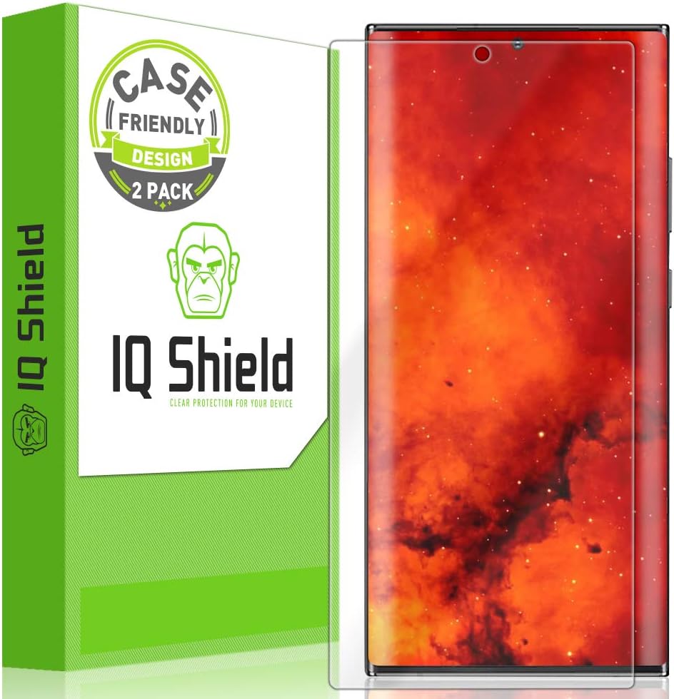 IQ Shield 螢幕保護貼，相容於三星 Galaxy Note 20 Ultra (6.9 吋)（2 片裝）（相容手機殼），防氣泡透明膜
