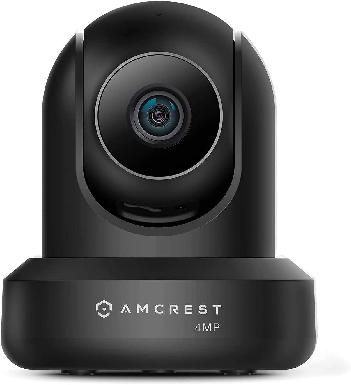 Amcrest 4MP ProHD 室內 WiFi 相機，帶有雲台控制、雙向音訊、夜視、遠端檢視、400 萬像素 @30FPS、90° 廣角視野的安全 IP 鏡頭，IP4M-1041B（黑色）