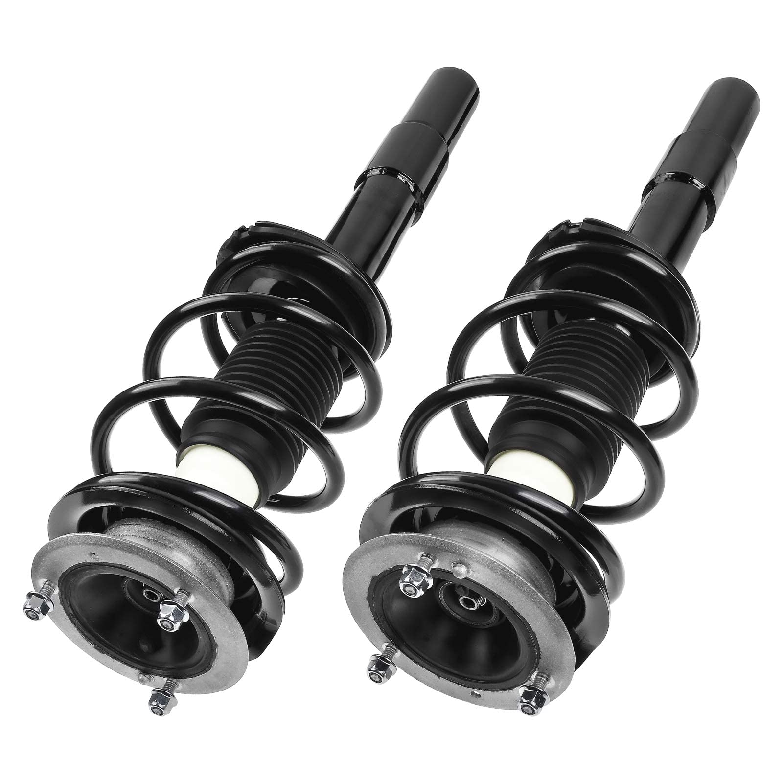 A-Premium 前懸吊總成（一對），包含避震器和螺旋彈簧，適用於BMW E60 525i（2004-2007）、528i（2008-2010）、530i（2004-2007）、535i（2008-2010），側駕駛側帶乘客懸吊和乘客懸吊。