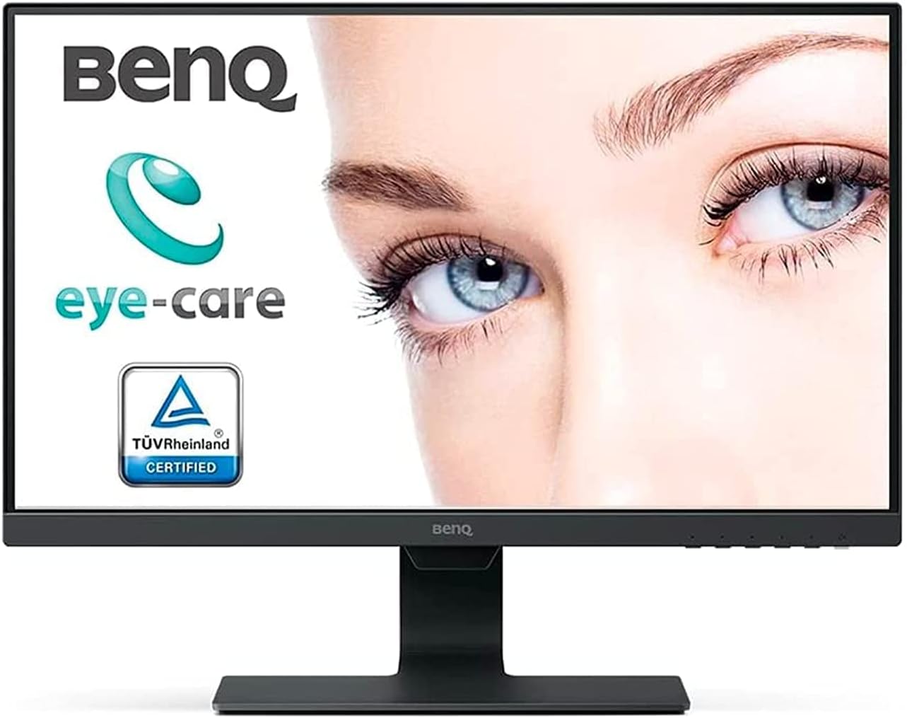 BenQ GW2480 24吋IPS 1080P全高清電腦顯示器，內建揚聲器，採用專有的護眼技術，自適應亮度調節，超窄邊框和全面螢幕設計，黑色