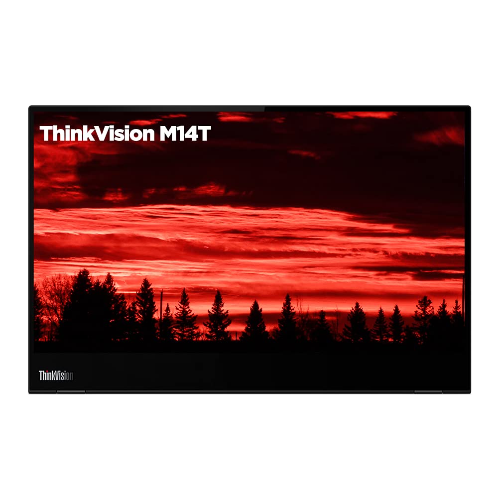 ThinkVision M14t USB-C 移動顯示器，附觸控螢幕 - 黑色
