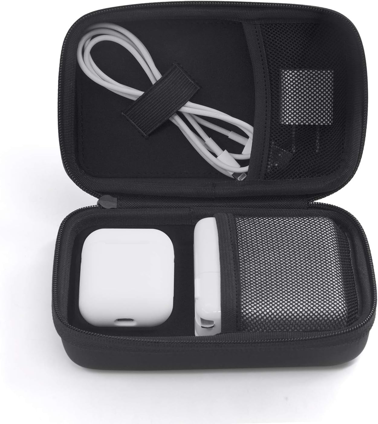 LENTION 便攜式收納包，適用於 2.5 吋外接硬碟、筆記型電腦電源轉接器、手機充電器、無線滑鼠、線、行動電源、固態硬碟、機械硬碟、配件等，EVA 旅行收納包