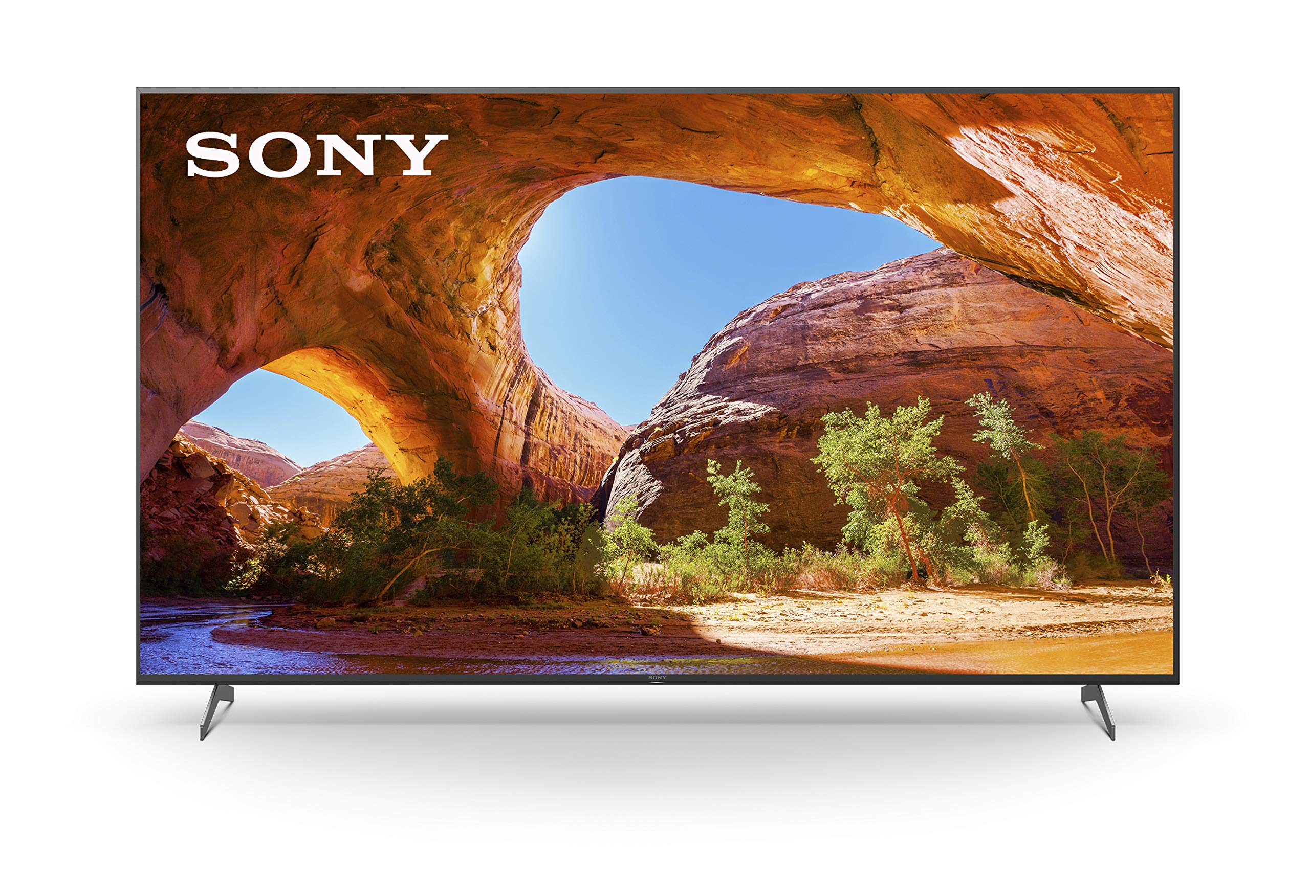 Sony X91J 85 吋電視：全陣列 LED 4K 超高清智慧電視，支援杜比視界 HDR 和 Alexa 語音助手，型號 KD85X91J-2021，黑色