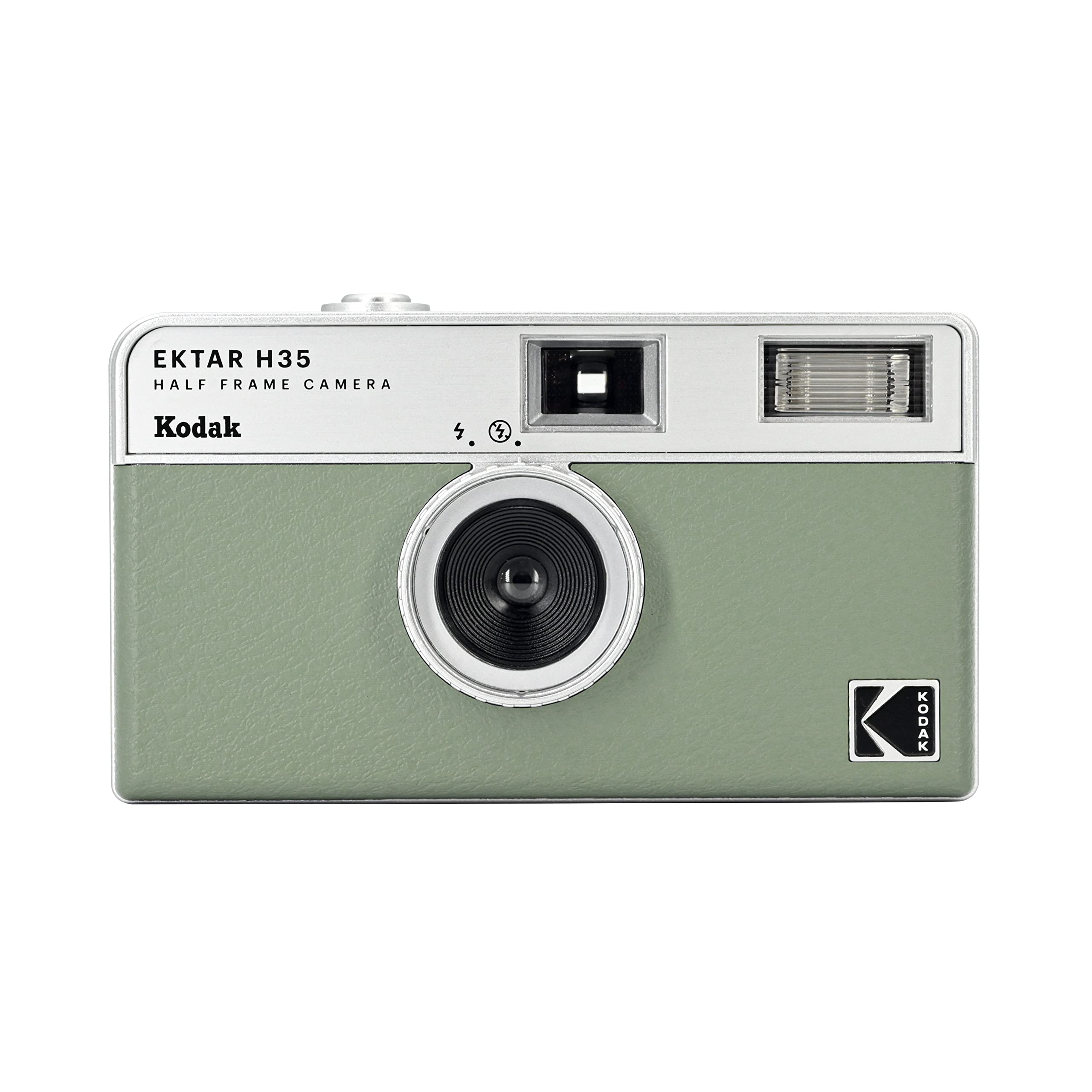 柯達 EKTAR H35 半格底片相機，35mm，可重複使用，免對焦，輕鬆易用（鼠尾草綠）（不含底片和 AAA 電池）