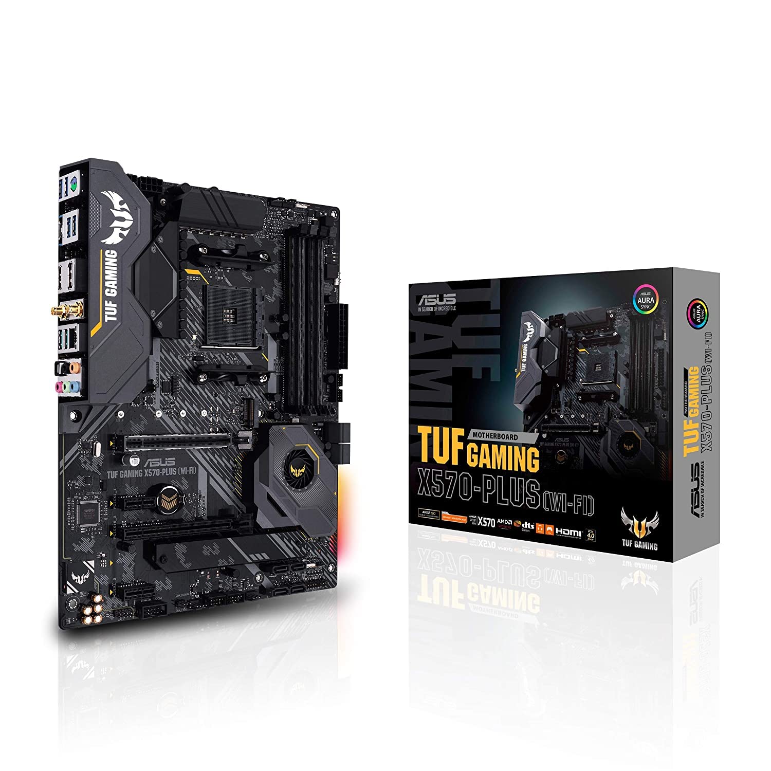 ASUS AM4 TUF Gaming X570-Plus (Wi-Fi) AM4 Zen 3 Ryzen 5000 及第三代 Ryzen ATX 主機板，支援 PCIe 4.0、雙 M.2 介面、12+2 相記憶體以及 Dr. MOS 供電模組