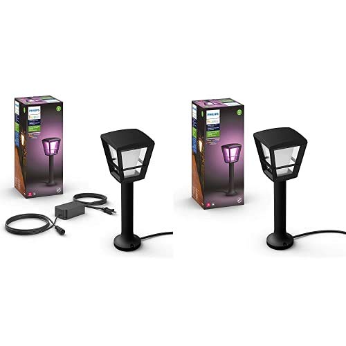 Philips Hue 戶外智慧套裝 – （2 個 Econic 路徑燈、40W 電源轉接器、延長線），需搭配網關使用，相容於 Alexa 和 Google Assistant