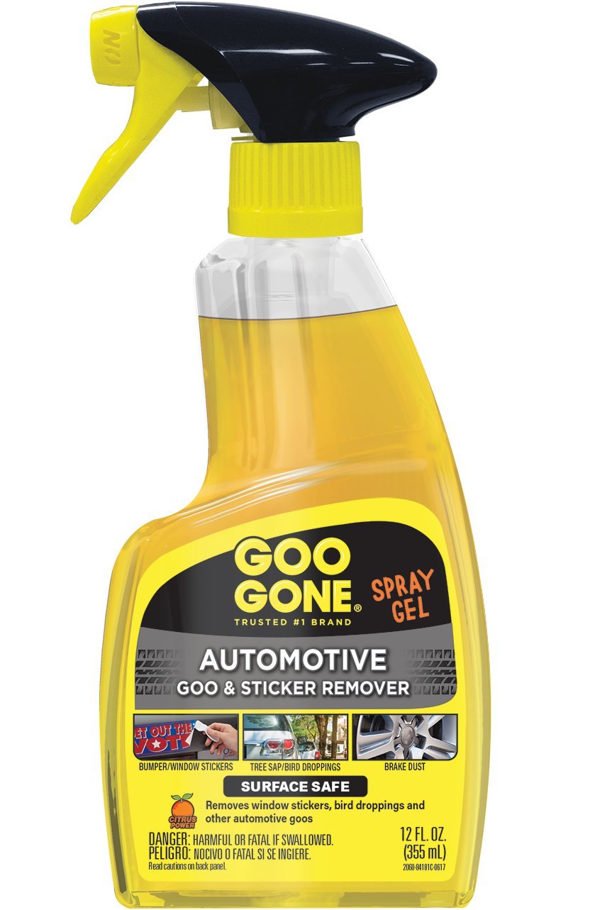 Goo Gone 汽車清潔劑 - 清潔汽車內飾/車身和輪轂，去除昆蟲和貼紙 - 12 液體盎司