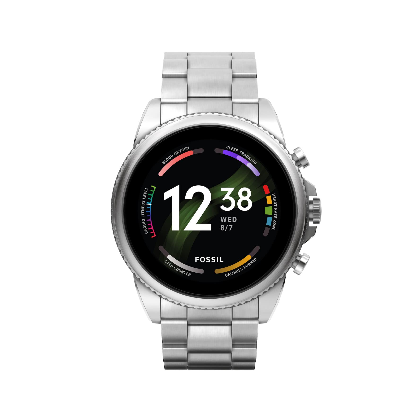 Fossil Gen 6 44mm 觸控螢幕智慧手錶，內建 Alexa，具備心率、血氧、活動追蹤、GPS、揚聲器和智慧型手機通知功能。