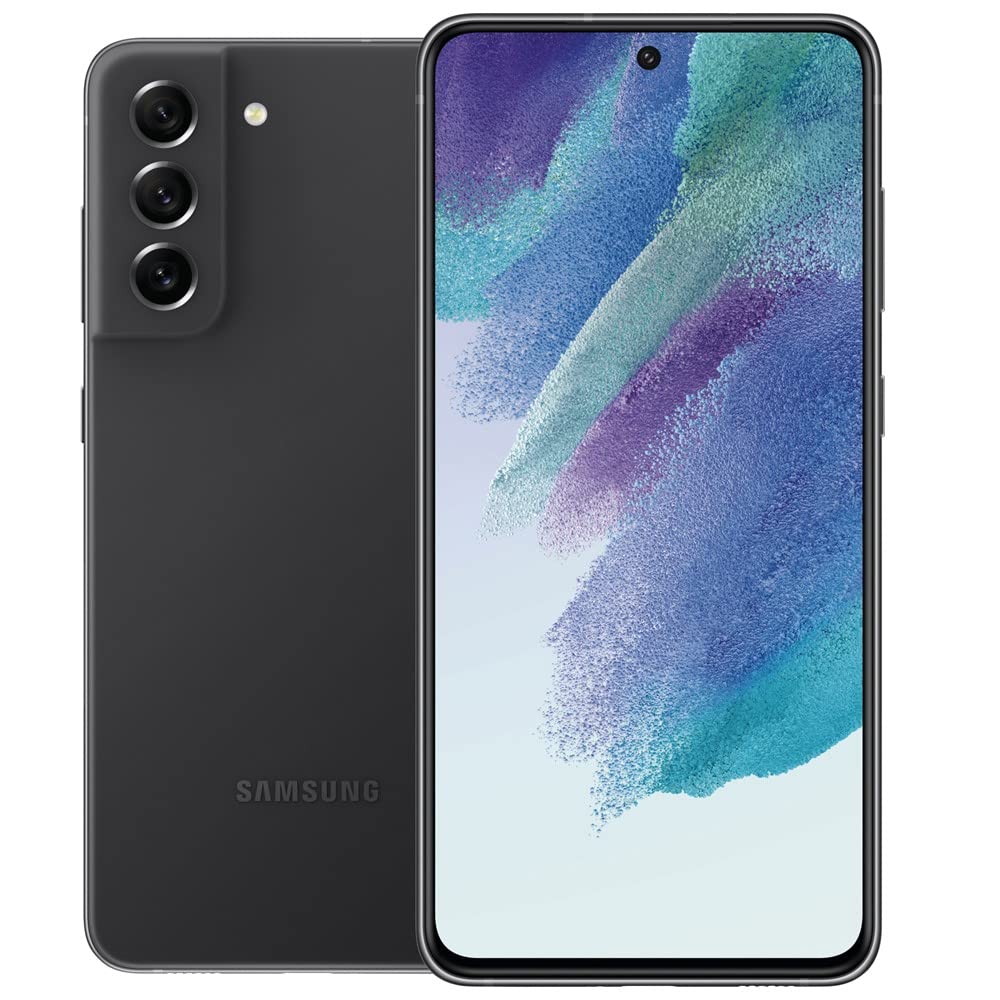 三星 Galaxy S21 FE 5G 手機，工廠解鎖安卓智能手機，128GB，120Hz 顯示屏，專業級攝像頭，全天候智能電池，美版，石墨色（翻新機）