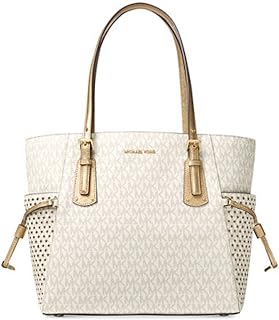 MICHAEL Michael Kors Voyager East West Signature Tote（香草色/金）