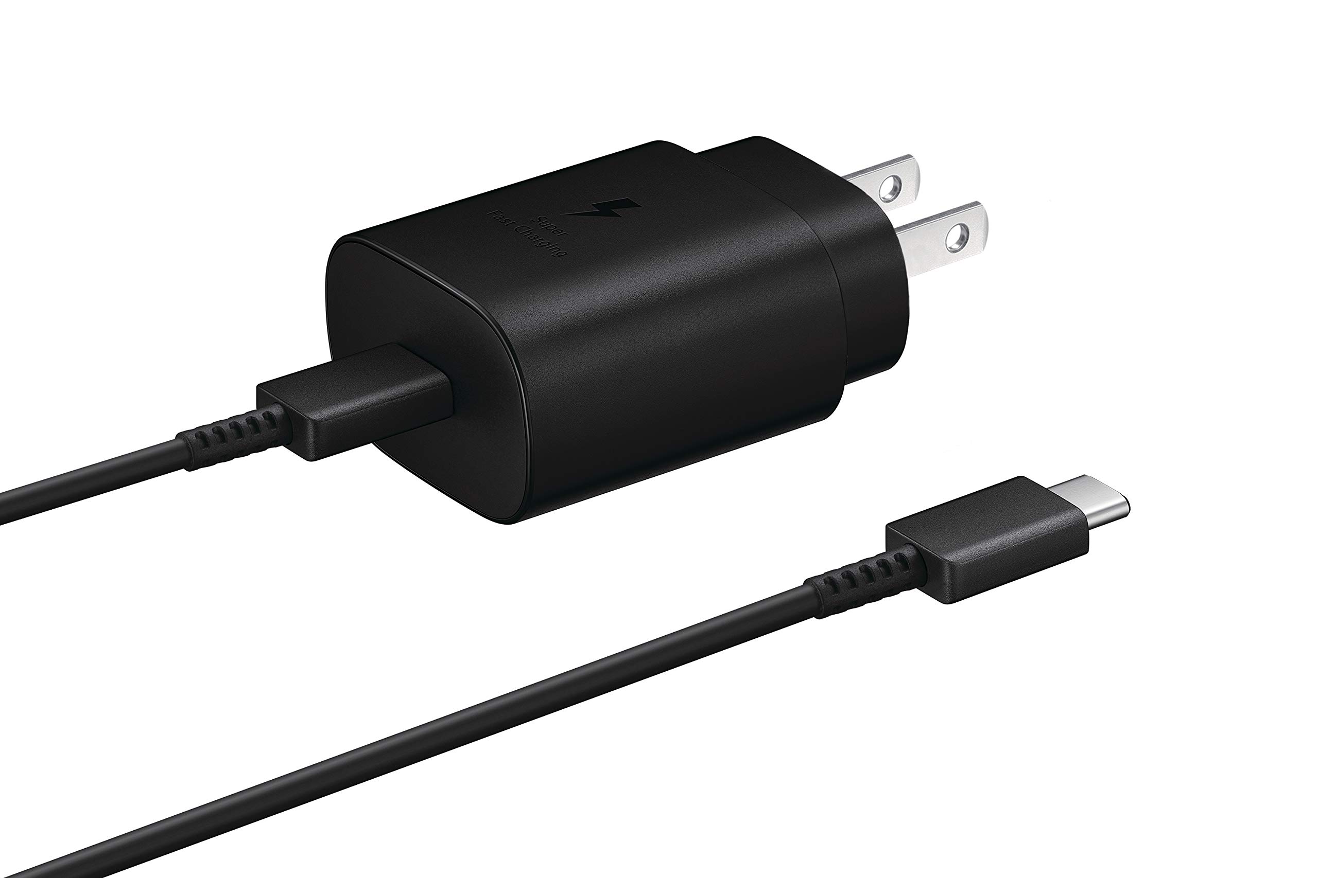 三星 25W USB-C 超快充電牆式充電器 - 黑色（美國版，保固）