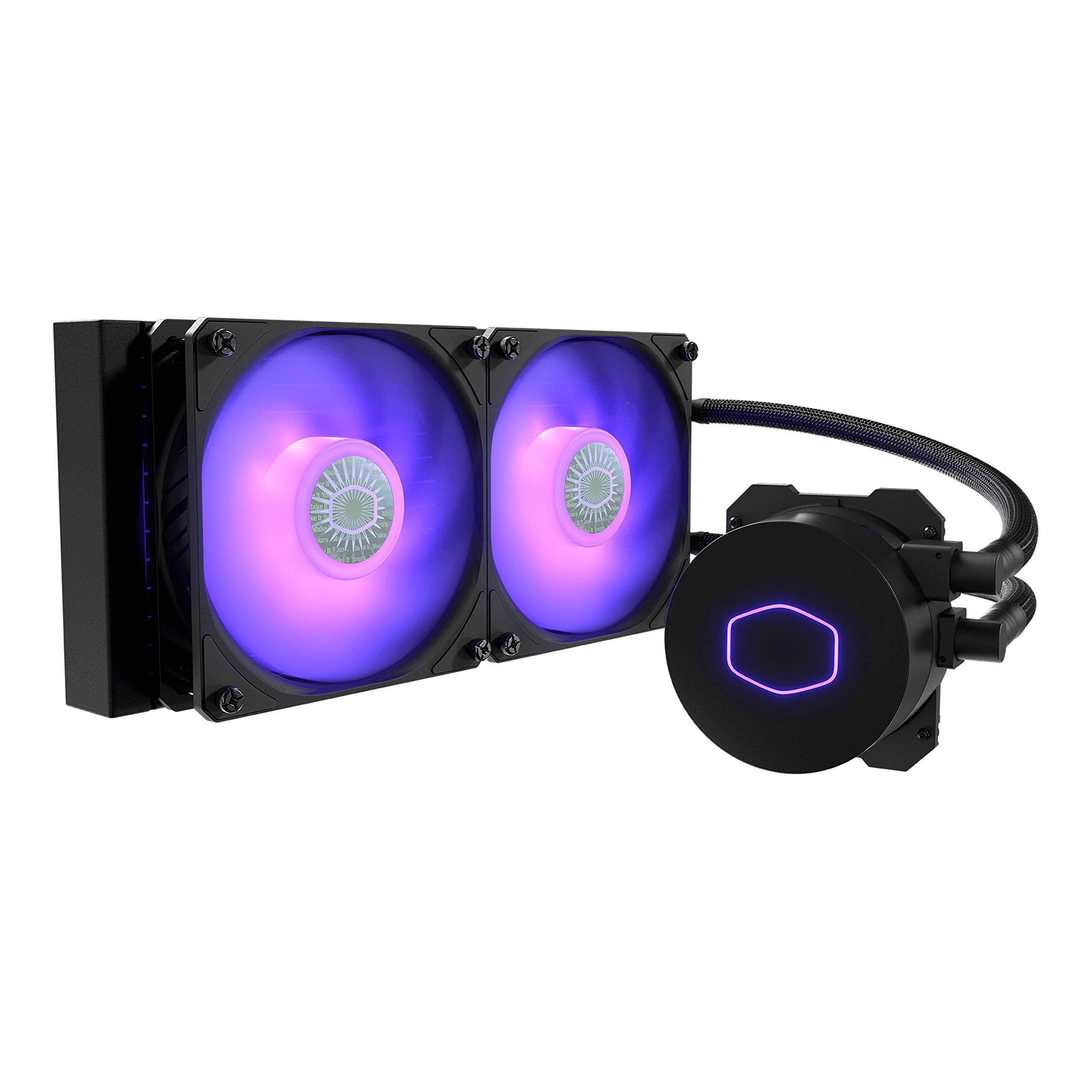酷冷至尊 MasterLiquid ML240L RGB V2，一體式水冷 CPU 水冷式散熱器，第三代雙腔水泵，240mm 冷排，SickleFlow 120 PWM ARGB，AMD Ryzen AM5/AM4，Intel LGA1700/1200 (MLW-D24M-A18PC