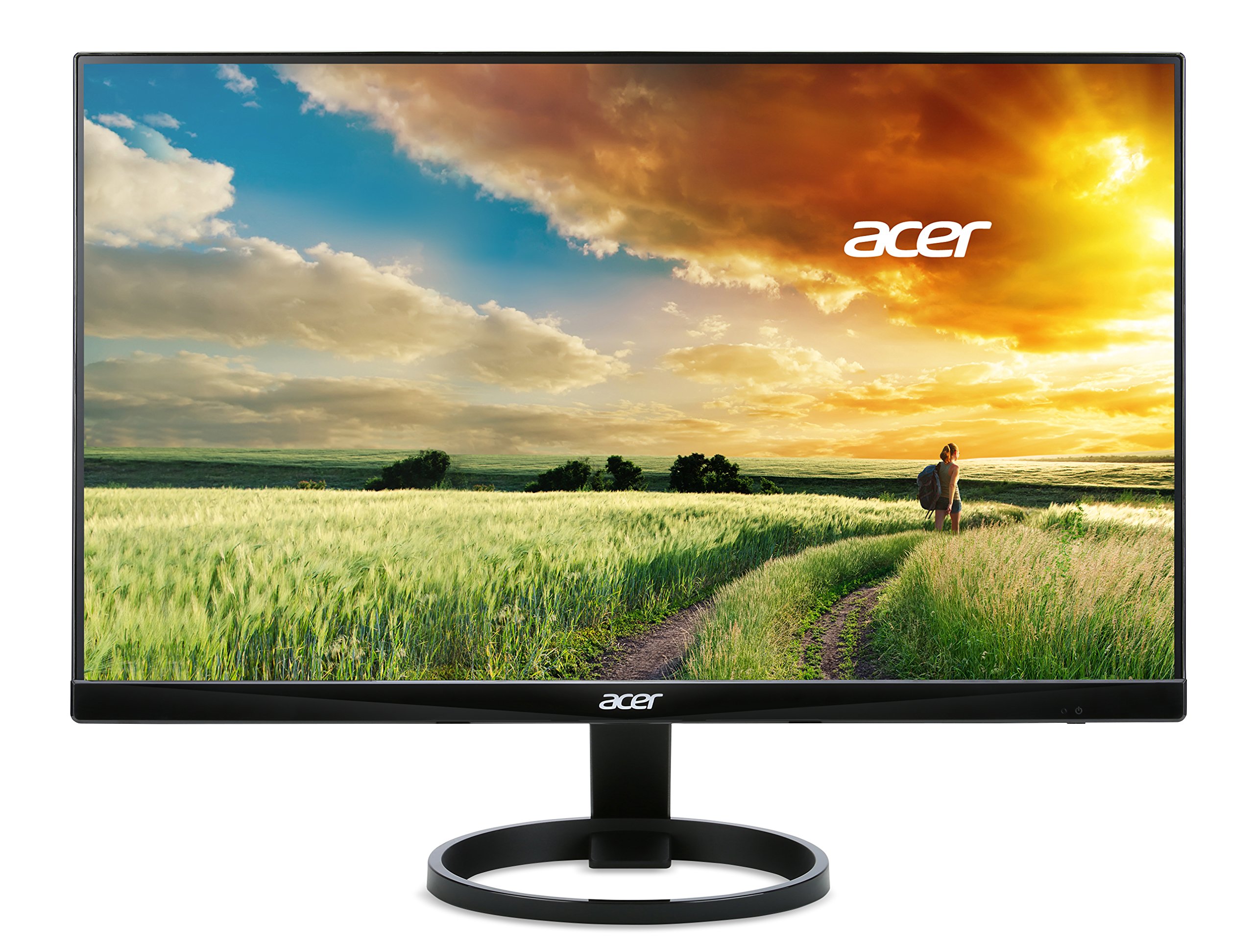 宏碁 23.8 吋全高清 1920 x 1080 IPS 無邊框家用辦公室電腦顯示器 - 178° 廣視角 - 1670 萬色 - NTSC 72% 色域 - 低藍光 - 支援傾斜調節 - VGA HDMI DVI R240HY dxbi