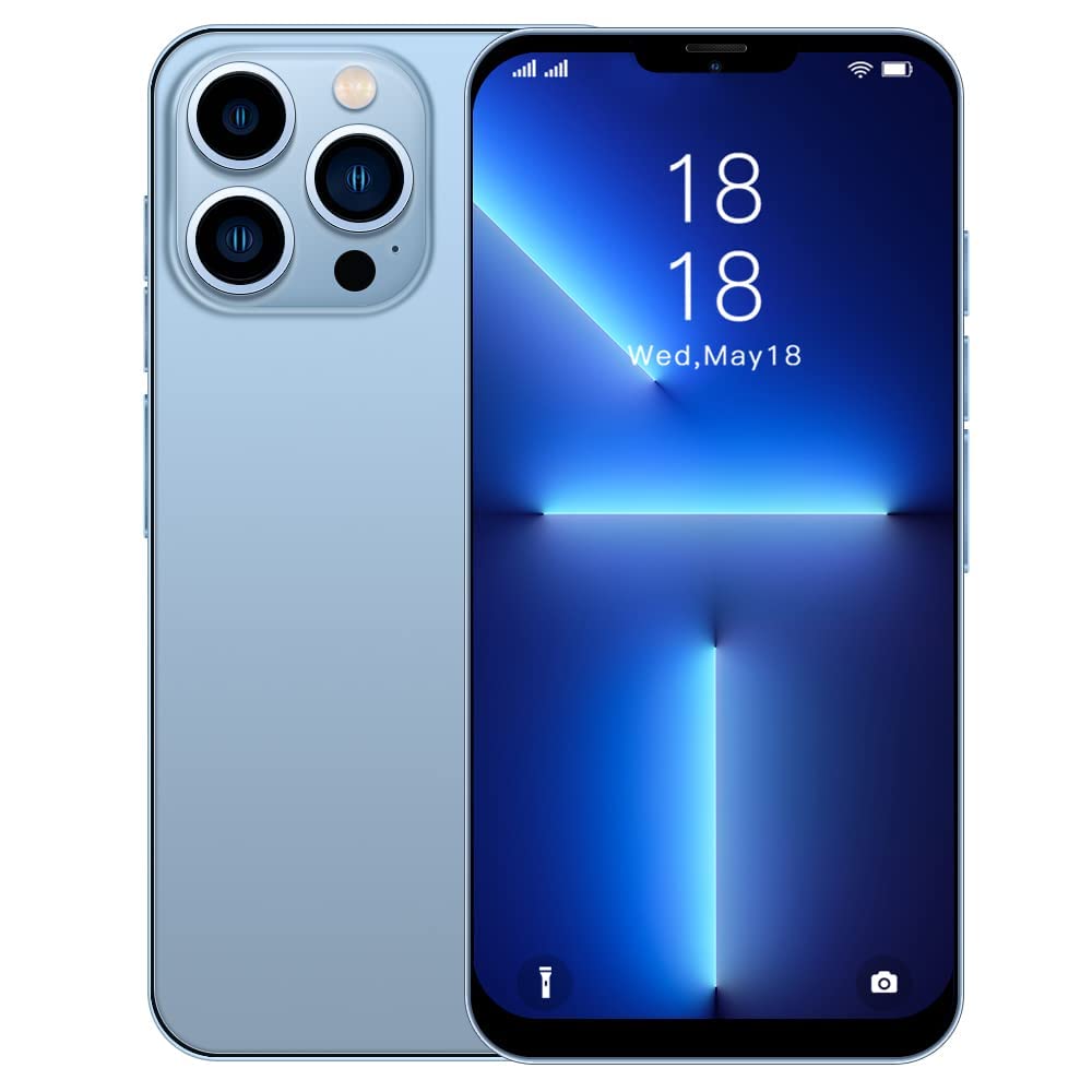 6.7吋解鎖手機，安卓系統，2GB RAM+16GB ROM，全屏，Straight Talk雙卡雙待，Boost Mobile智能手機，全新解鎖版，適用於安卓10.0（藍色）