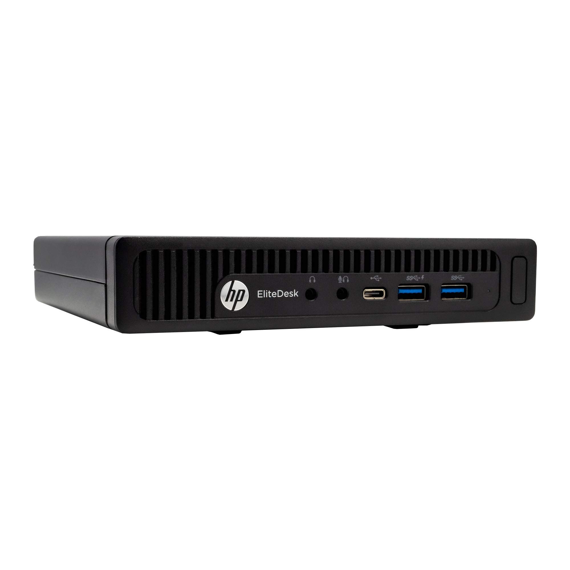 HP EliteDesk 800 G2 迷你商用桌上型電腦，英特爾四核心 i5-6500T 處理器，最高 3.1GHz，16GB DDR4 內存，1000GB（1TB）固態硬碟，VGA 和 DP 介面，Windows 10 專業版西班牙語 64 位元多語言作業系統（英文/）（Windows 10 專業版西班牙文系統