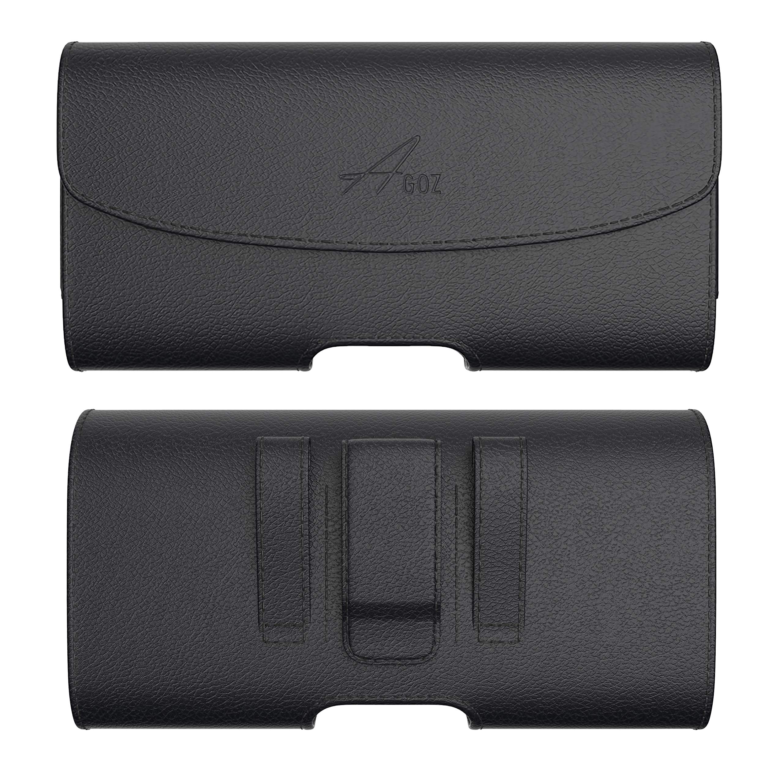 Agoz 適用於 Google Pixel 7、6 的手機殼，附皮帶夾，也適用於 Google Pixel 5A 5G、Pixel 4 XL、Pixel 3 XL、Pixel 2 XL，皮革手機套，附皮帶環（可搭配 OTTERBOX Defender、Commuter 保護套使用）