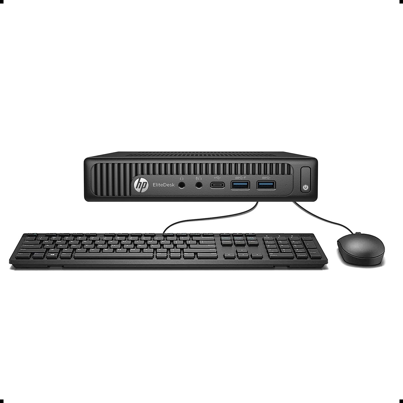 HP EliteDesk 800 G2 迷你商用桌上型電腦，英特爾四核心 i7-6700T 處理器，最高 3.1GHz，16GB DDR4 內存，512GB 固態硬碟，VGA 和 DP 接口，Windows 10 專業版 64 位元多語言作業系統（英文/西班牙文）（翻新機）