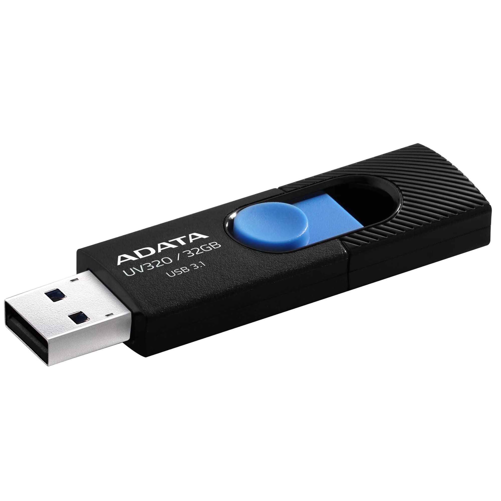 ADATA UV320 USB 3.1 32 GB 快速滑蓋無蓋隨身碟 黑色 (AUV320-32G-RBKBL)